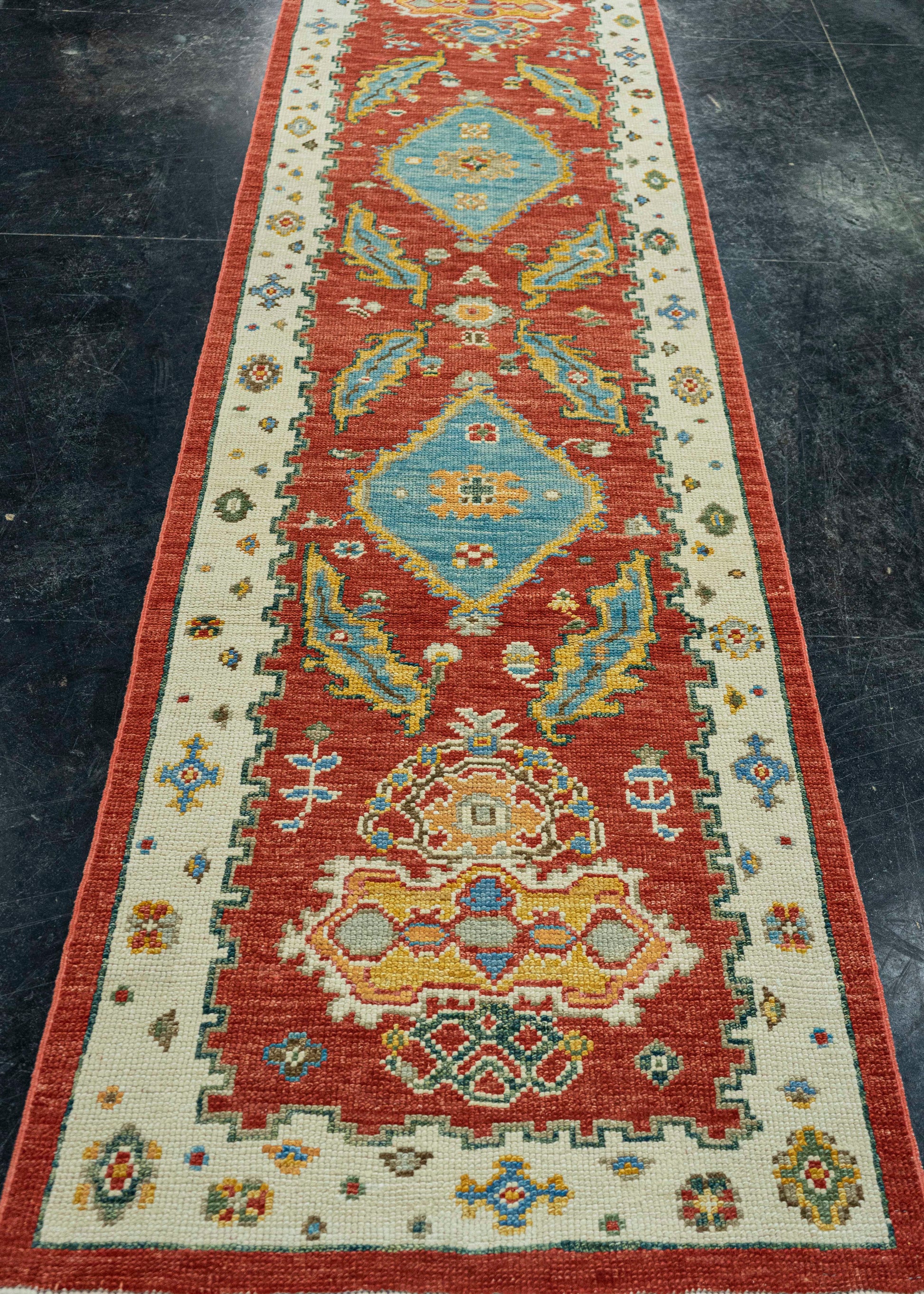 Turkish Oushak Rug 2'8" x 10' #19084