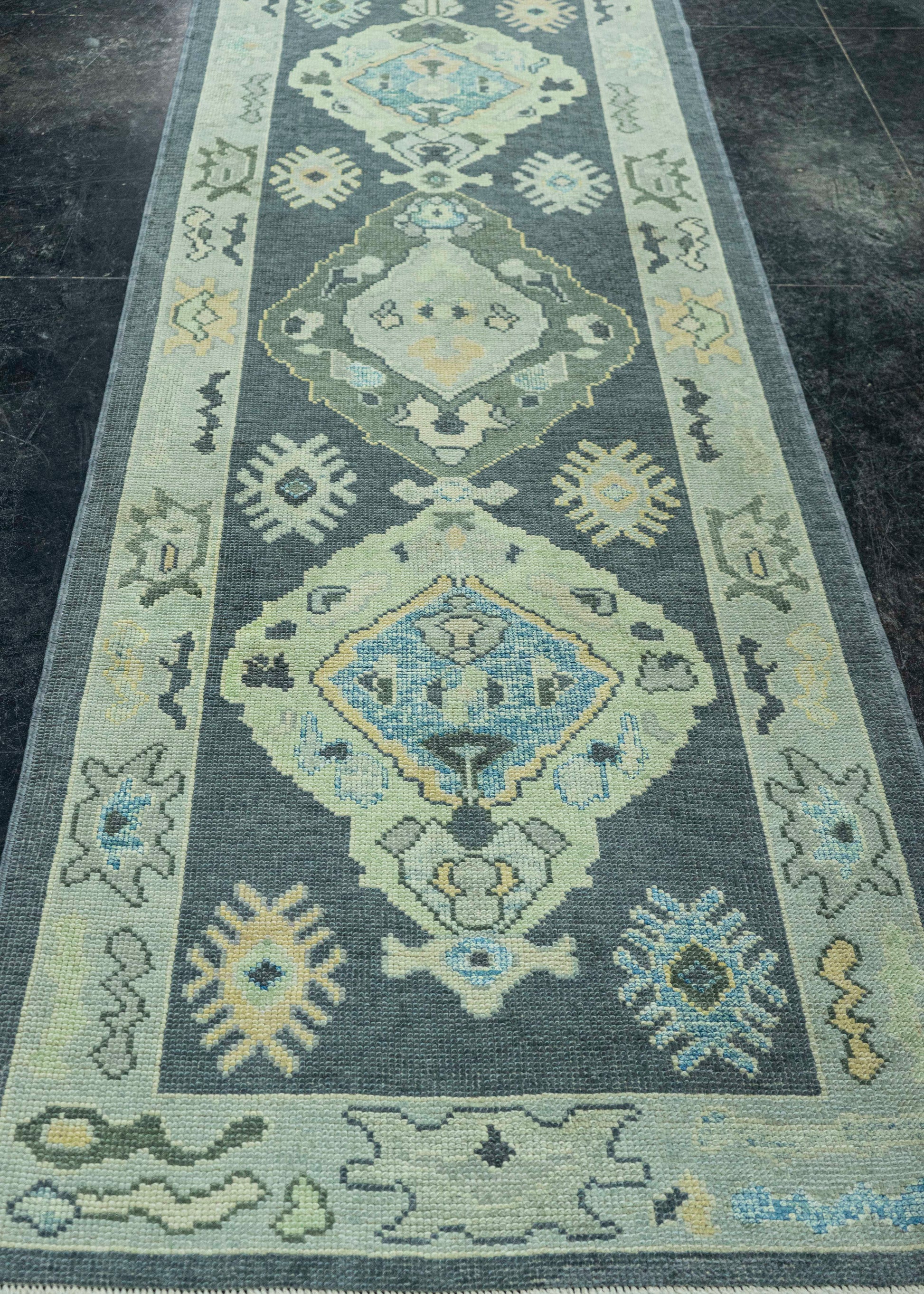 Turkish Oushak Rug 3' x 8'10" #19195