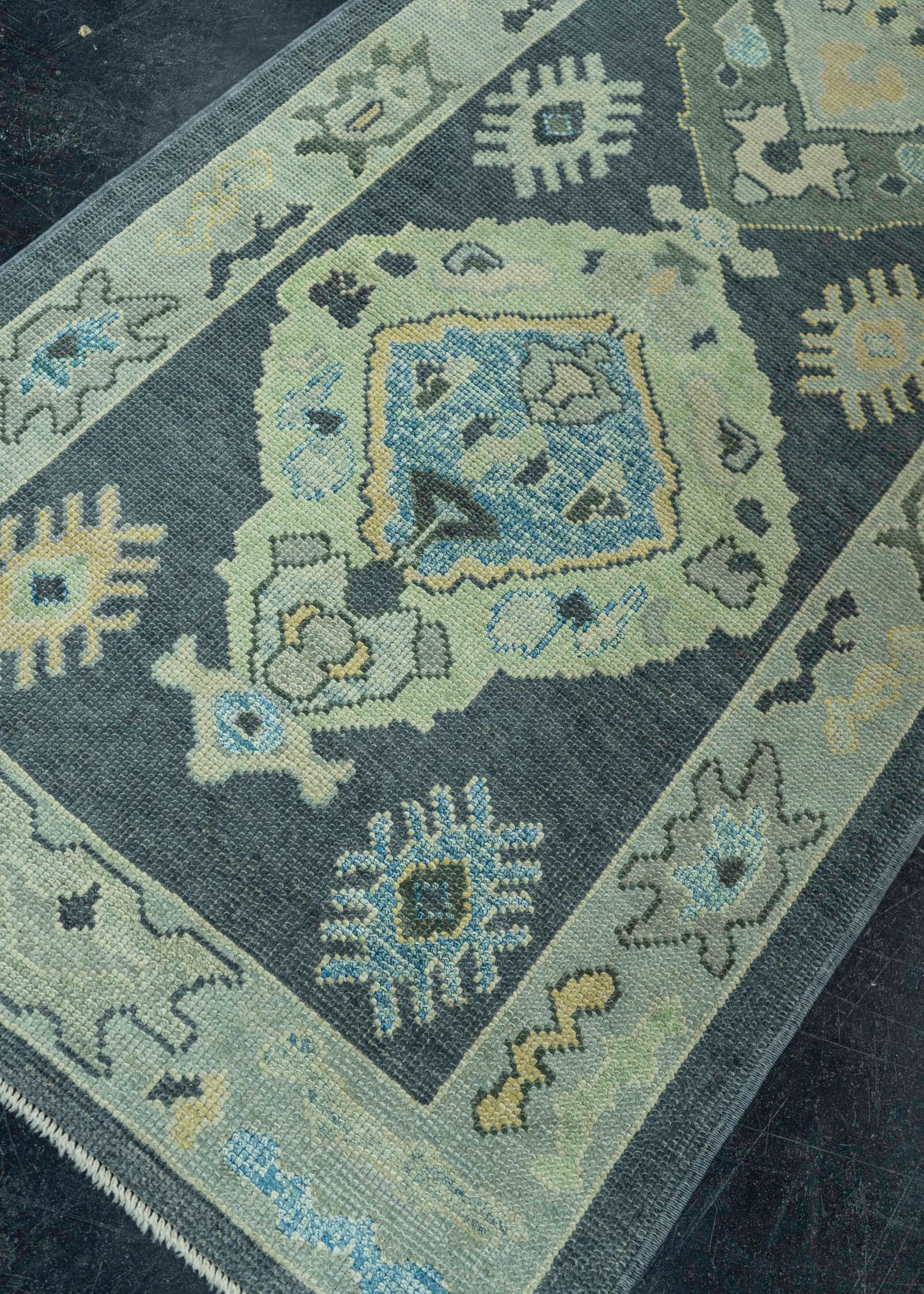 Turkish Oushak Rug 3' x 8'10" #19195