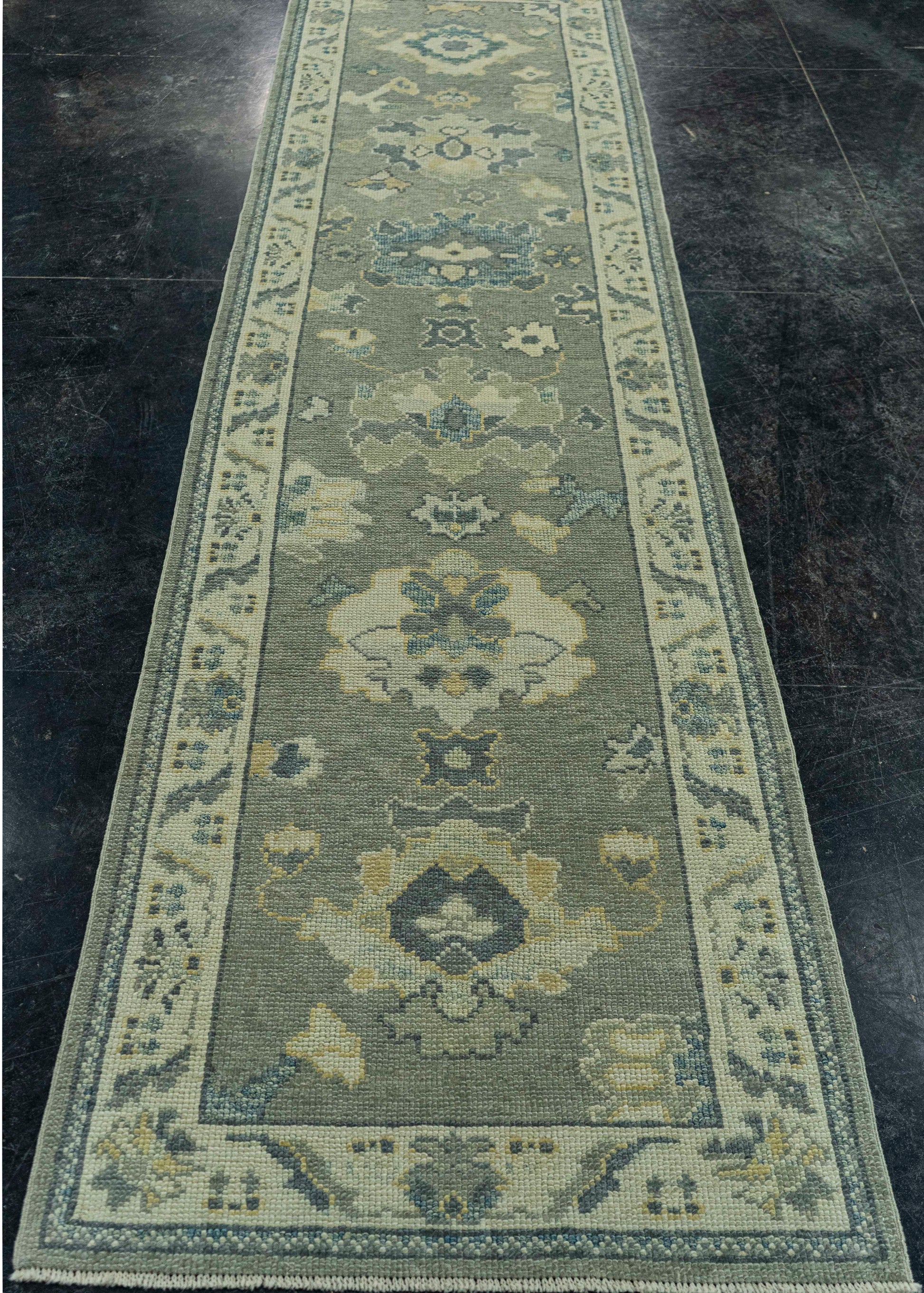 Turkish Oushak Rug 2'7" x 9'10" #19176