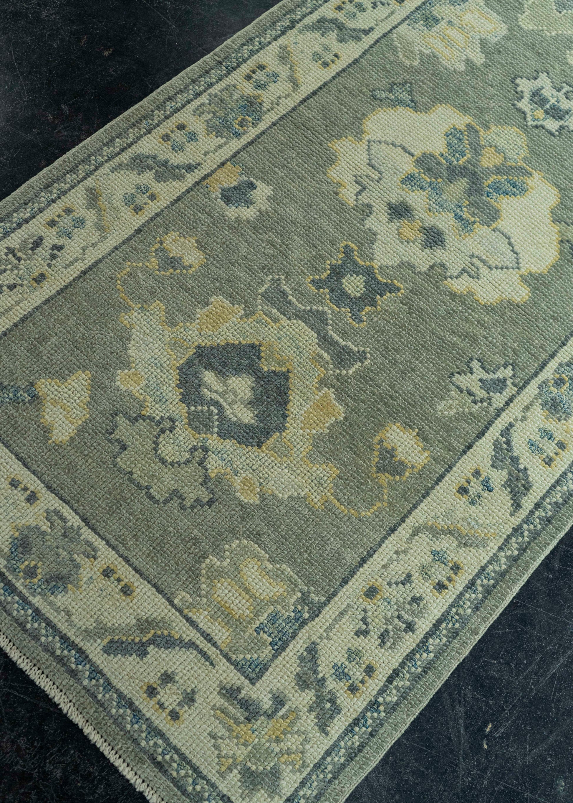 Turkish Oushak Rug 2'7" x 9'10" #19176