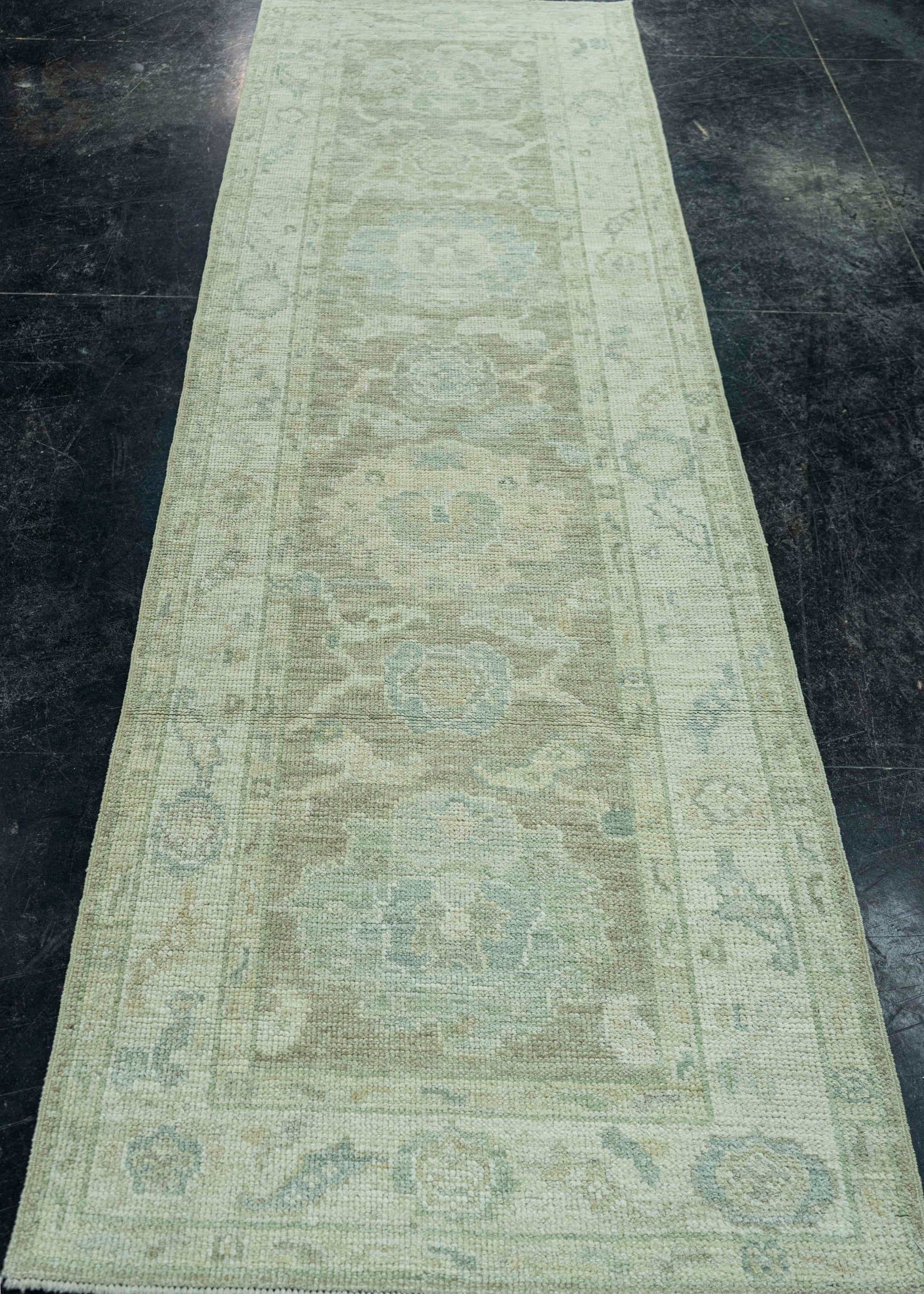 Turkish Oushak Rug 2'7" x 8'7" #19324
