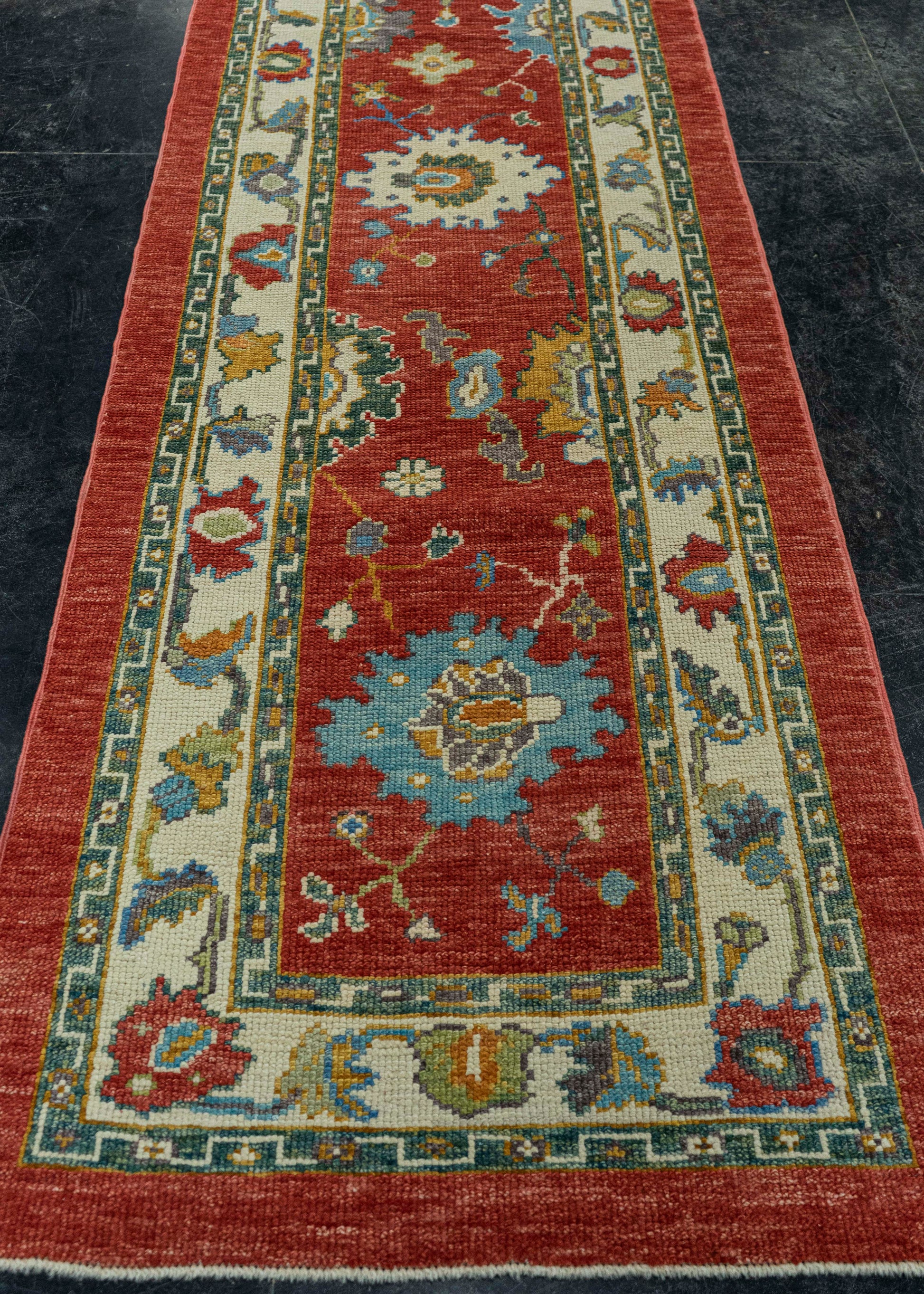 Turkish Oushak Rug 2'11" x 10' #19526