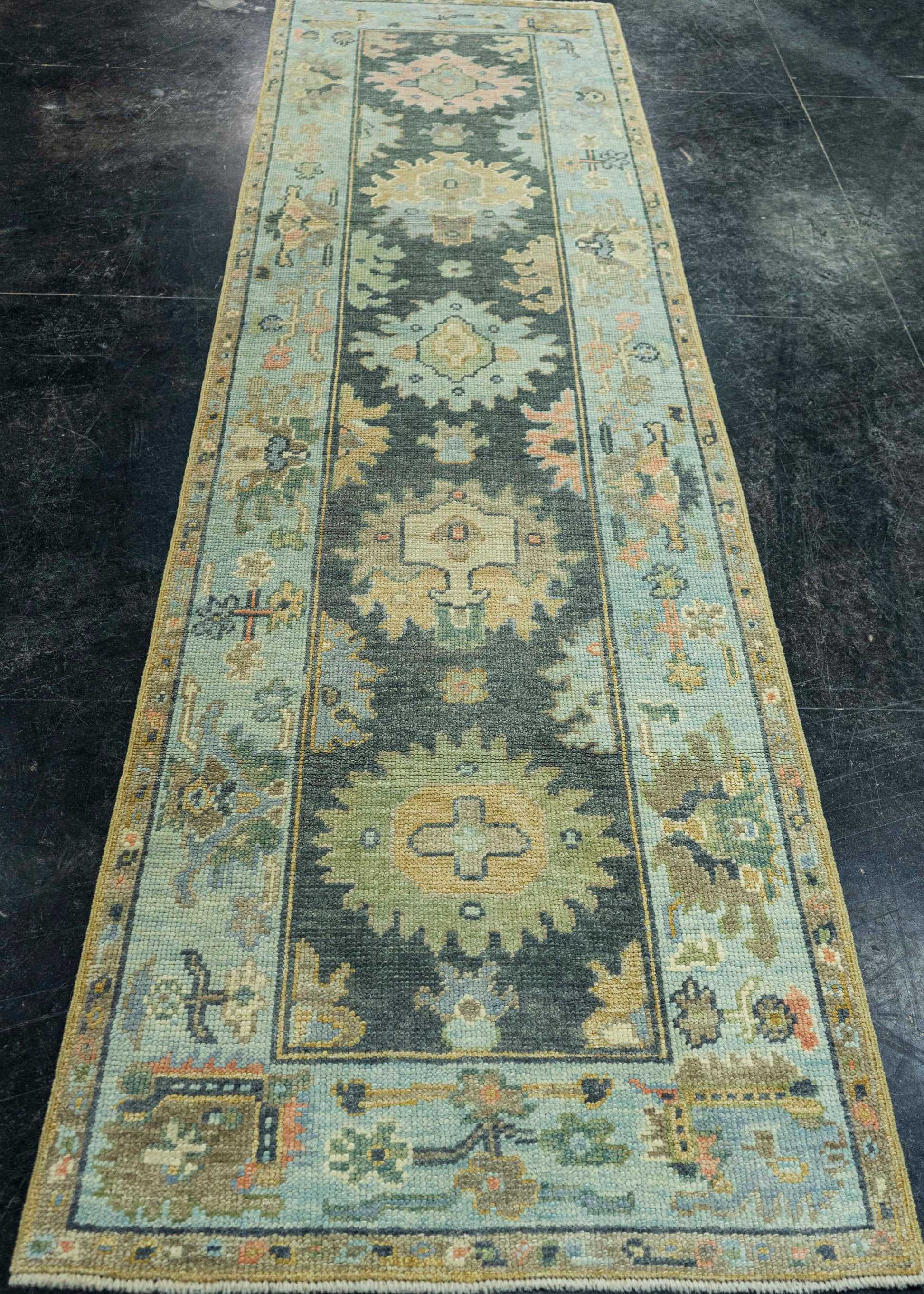Turkish Oushak Rug 2'7" x 9'9" #19204