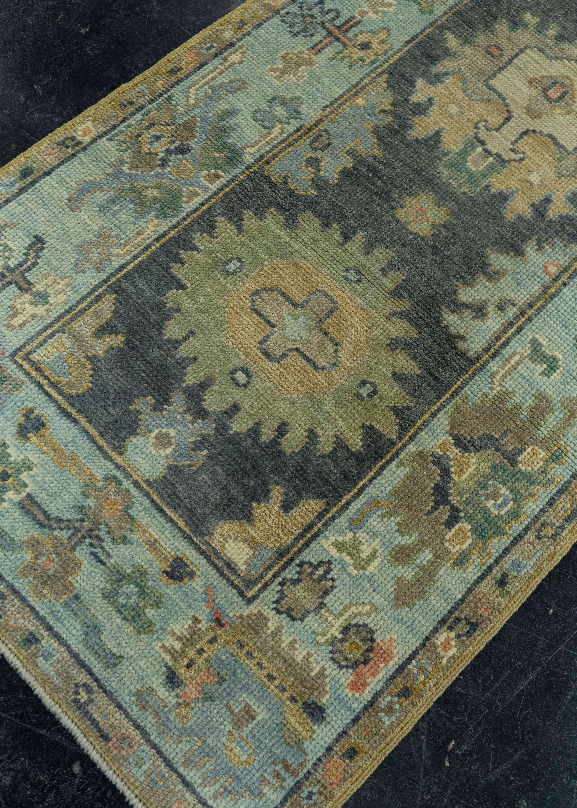 Turkish Oushak Rug 2'7" x 9'9" #19204