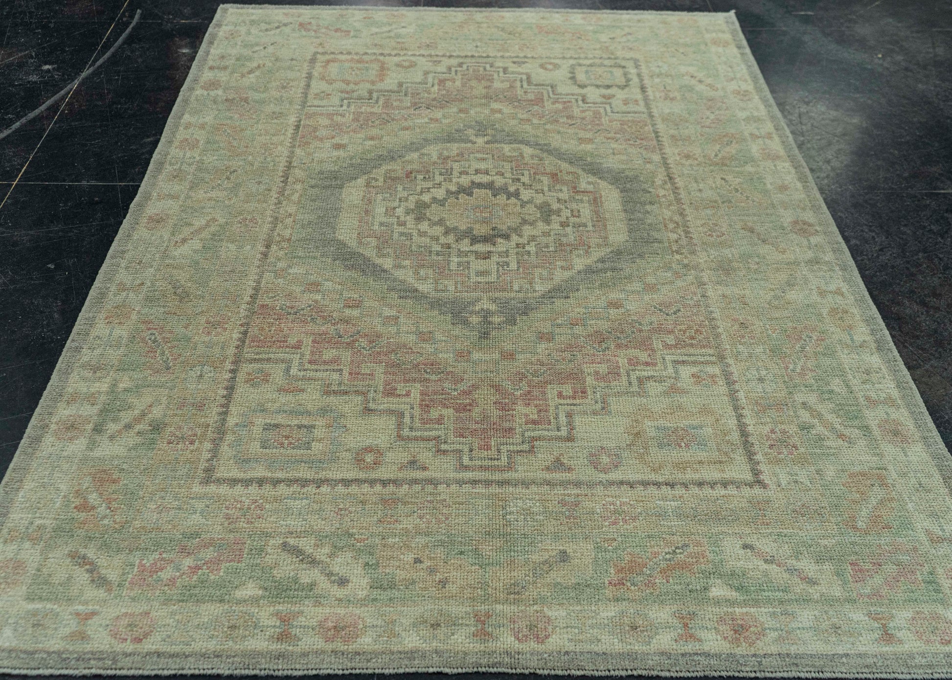 Turkish Oushak Rug 5'2" x 7'6" #19306