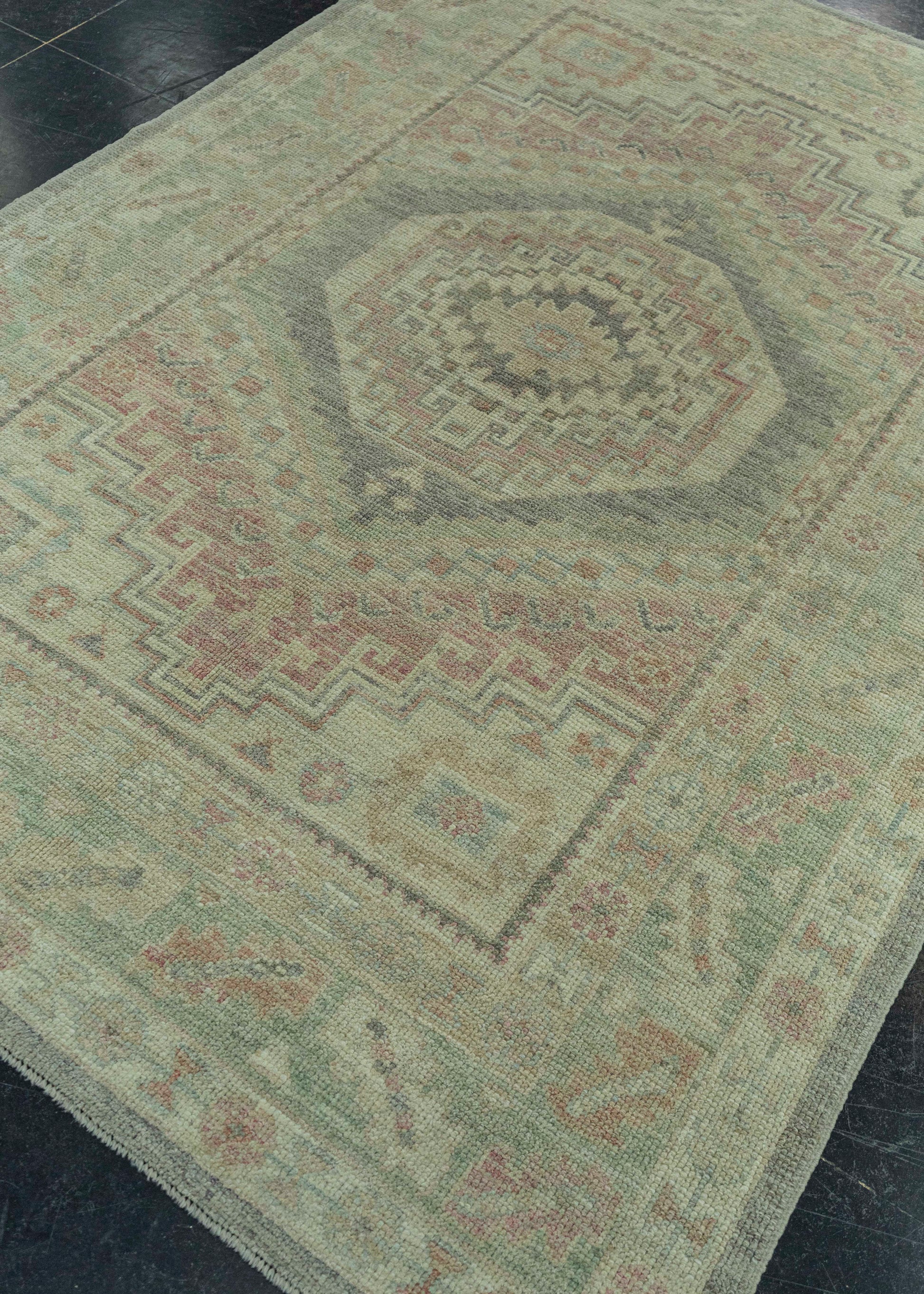 Turkish Oushak Rug 5'2" x 7'6" #19306