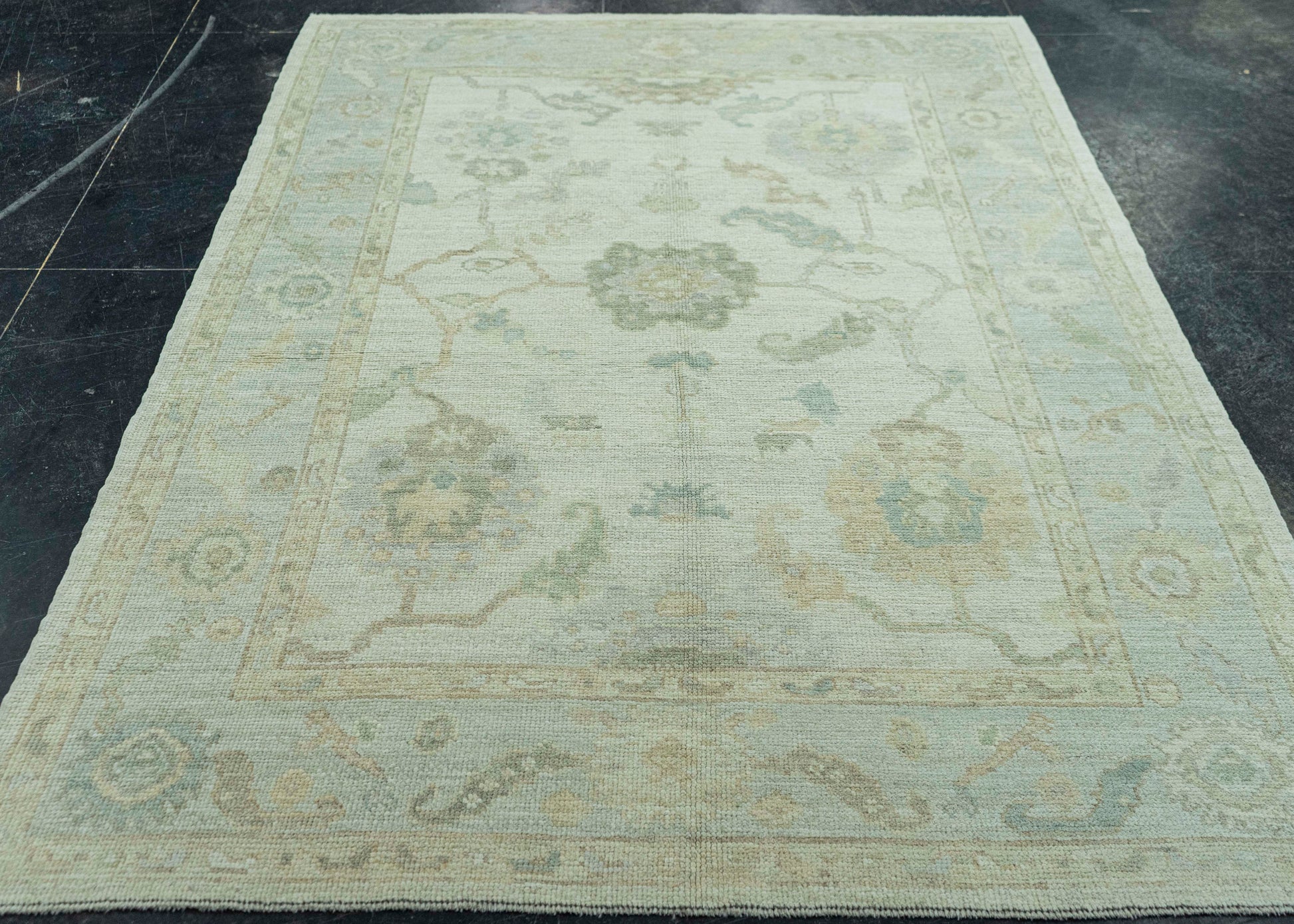 Turkish Oushak Rug 5'2" x 7'1" #19278