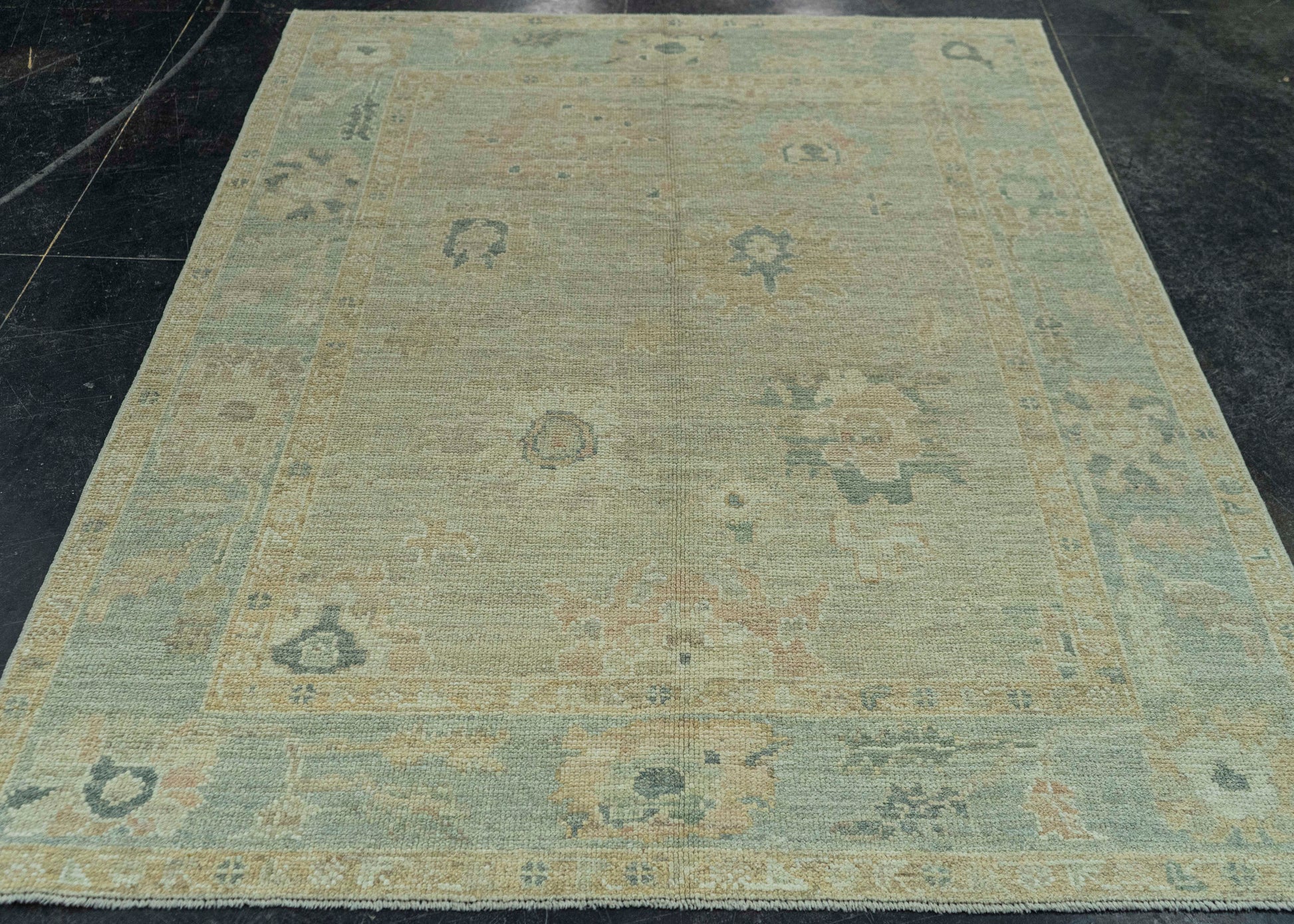 Turkish Oushak Rug 5'2" x 6'9" #19254