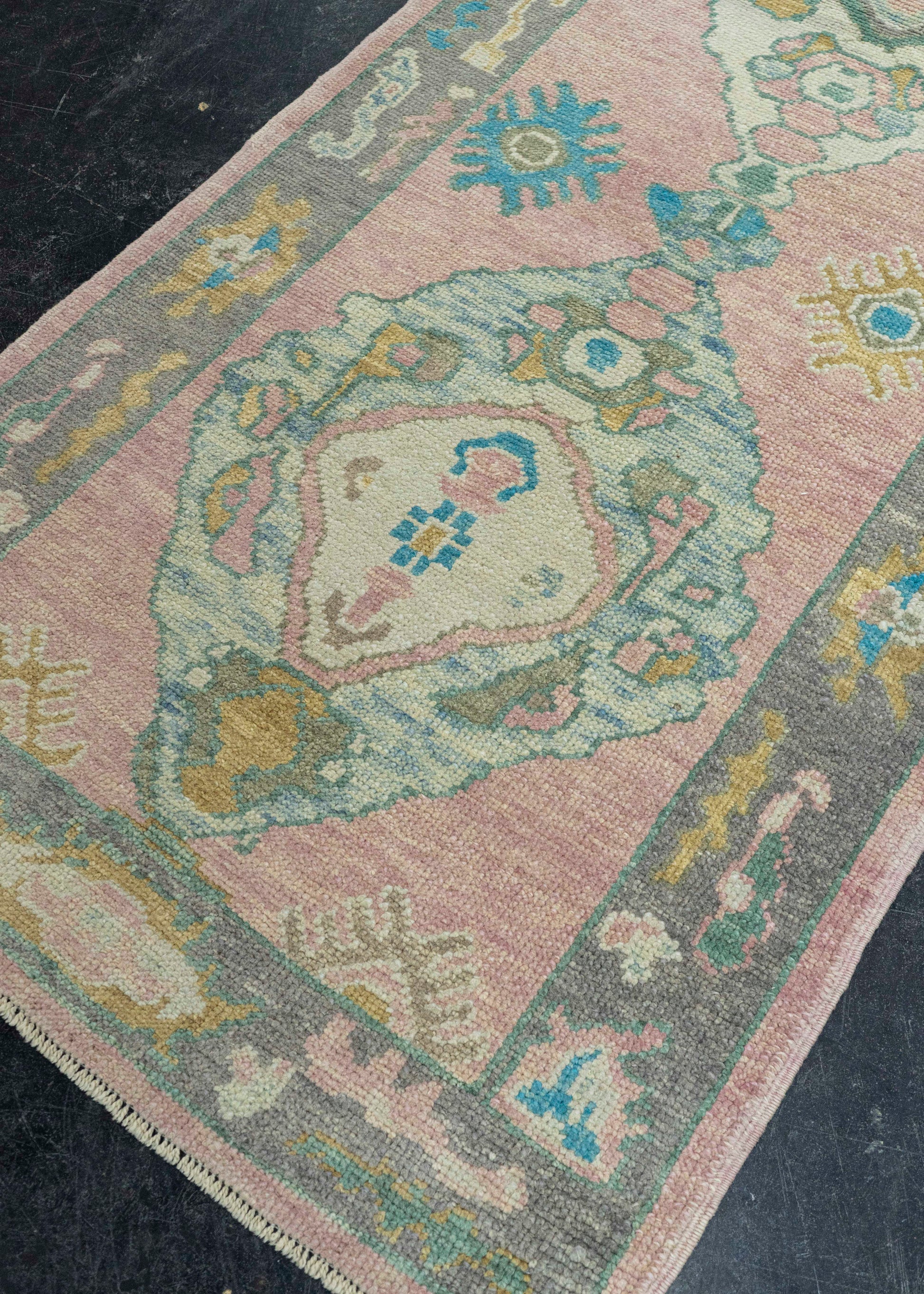 Turkish Oushak Runner Rug 3'5" x 10'1" #23663