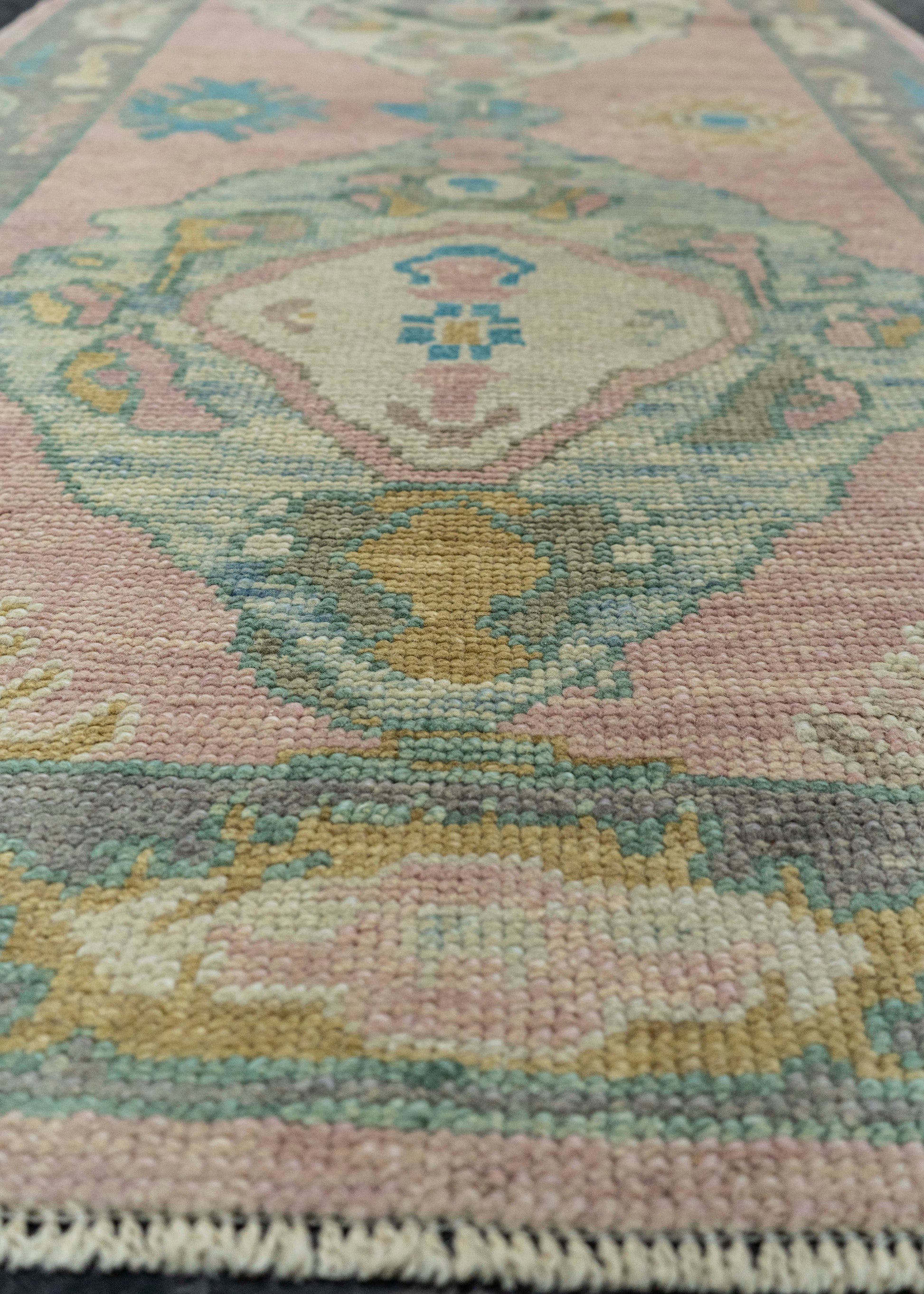 Turkish Oushak Runner Rug 3'5" x 10'1" #23663
