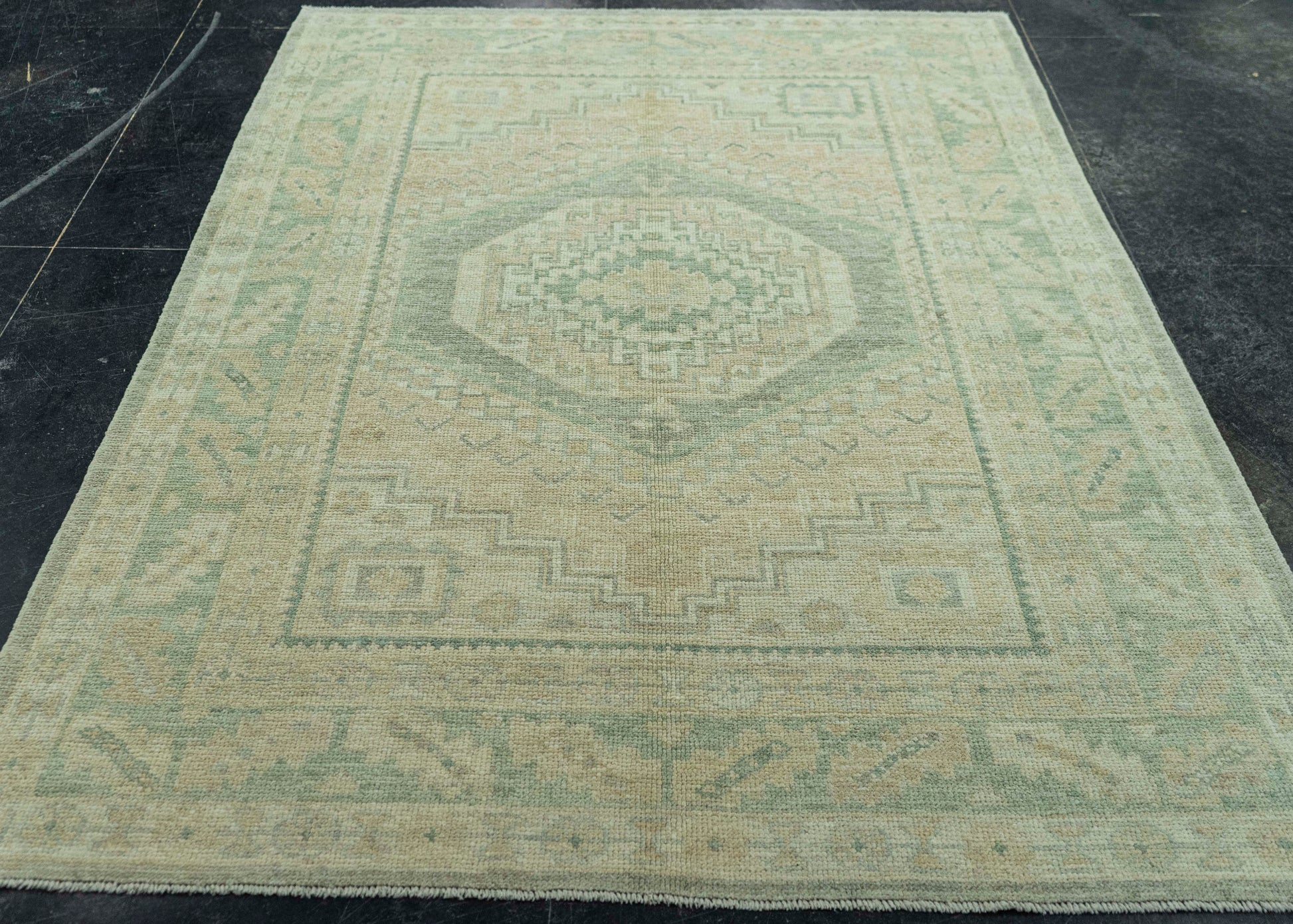 Turkish Oushak Rug 5'2" x 7'5" #19302