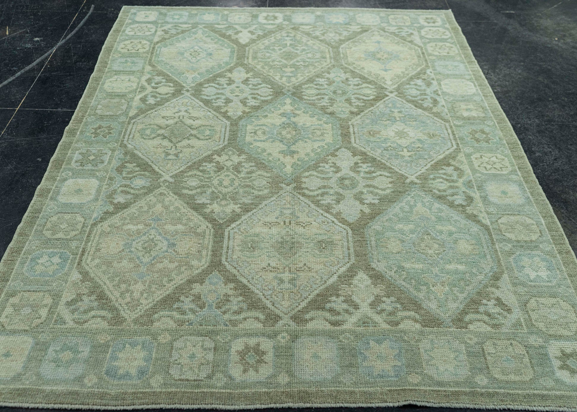 Turkish Oushak Rug 5'4" x 7'5" #19255