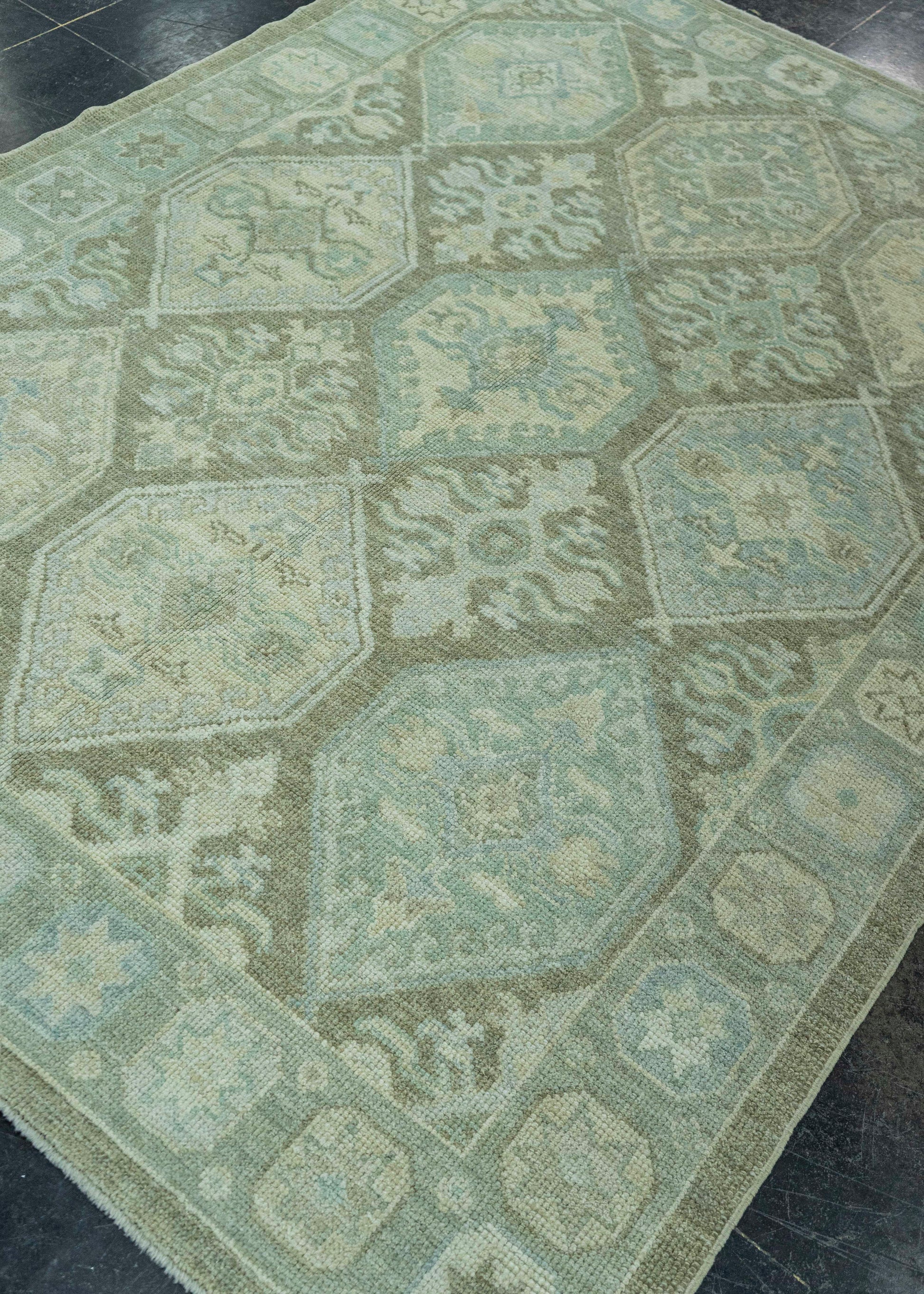 Turkish Oushak Rug 5'4" x 7'5" #19255