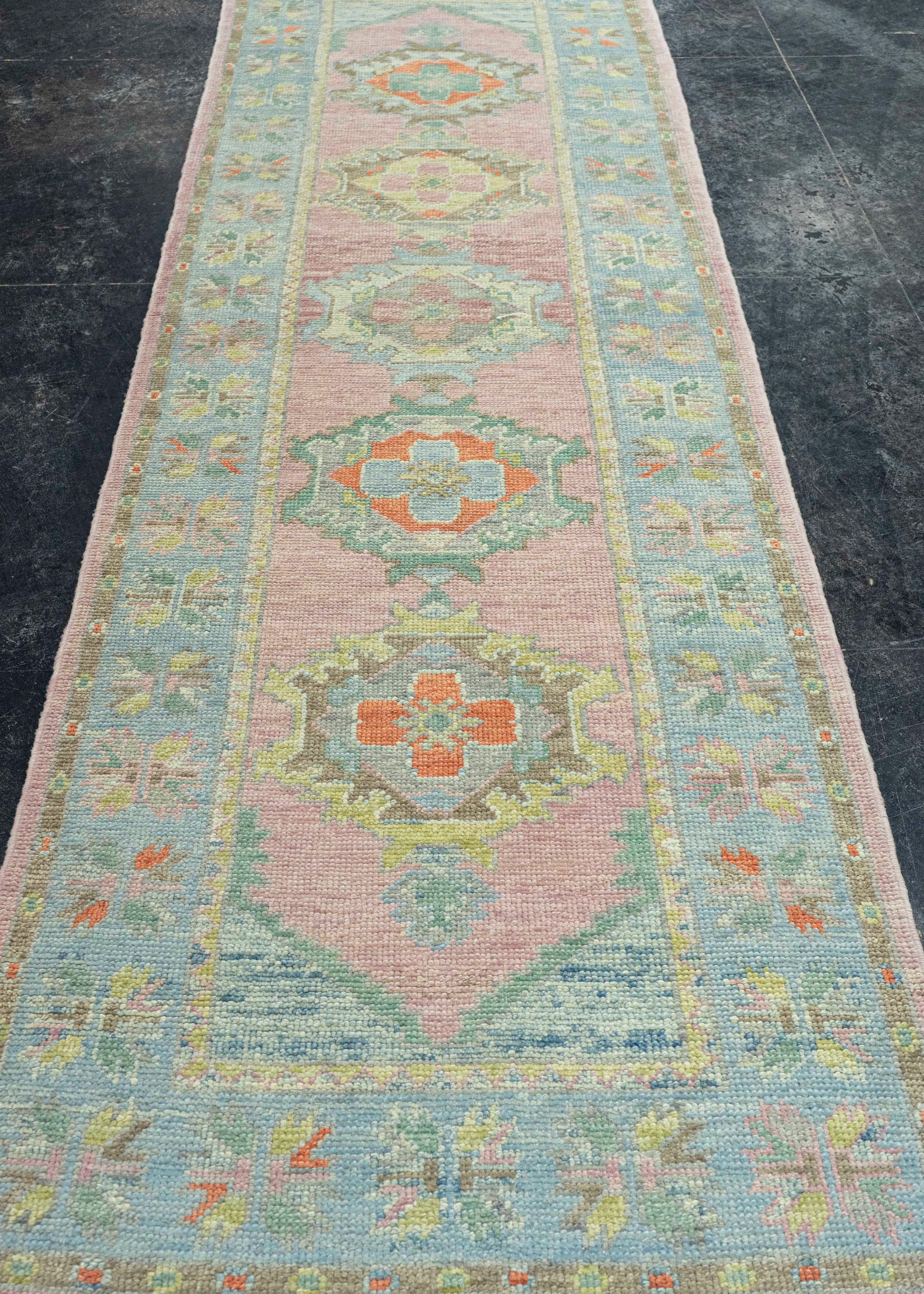 Turkish Oushak Runner Rug 3'2" x 10'6" #23656