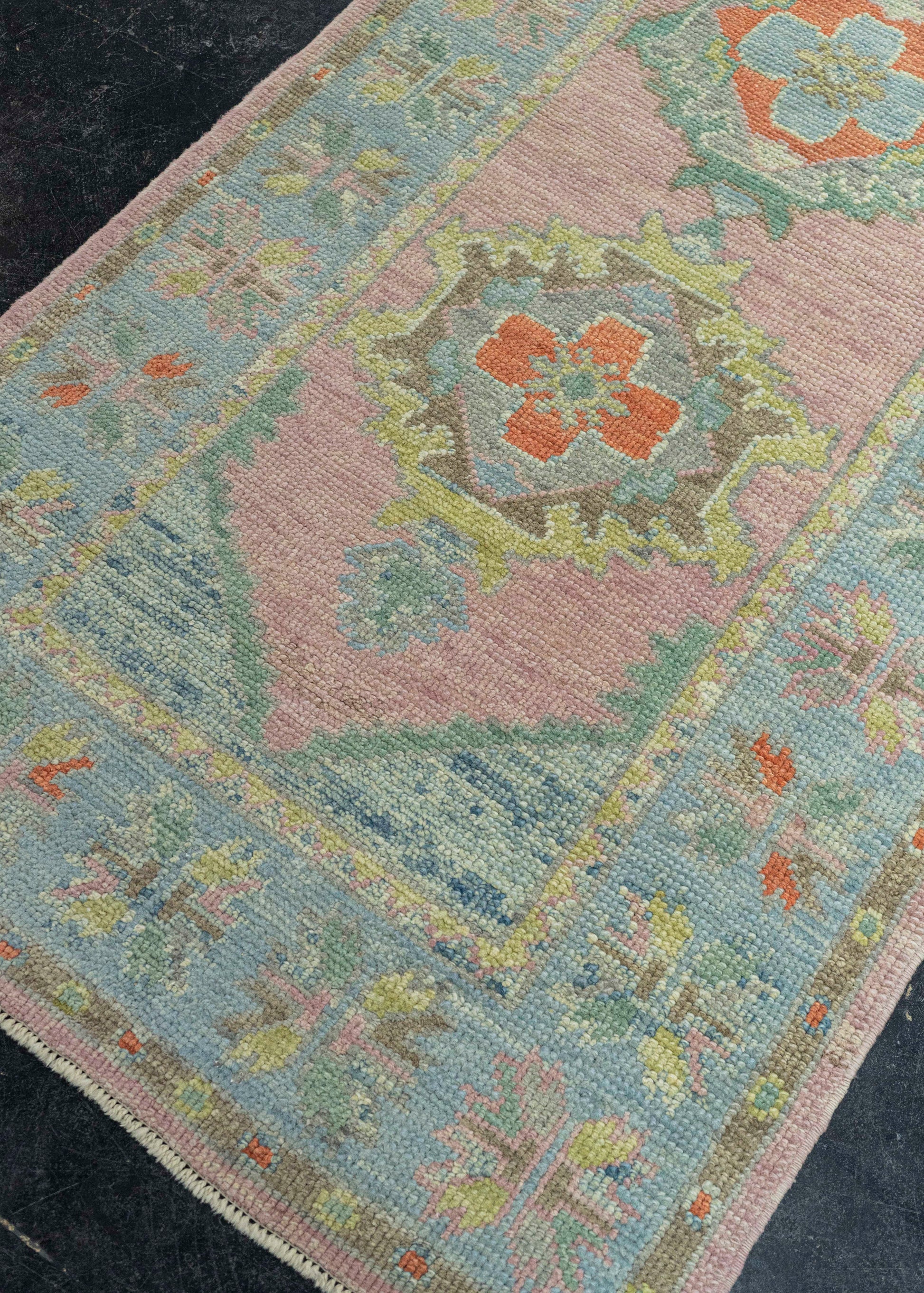 Turkish Oushak Runner Rug 3'2" x 10'6" #23656