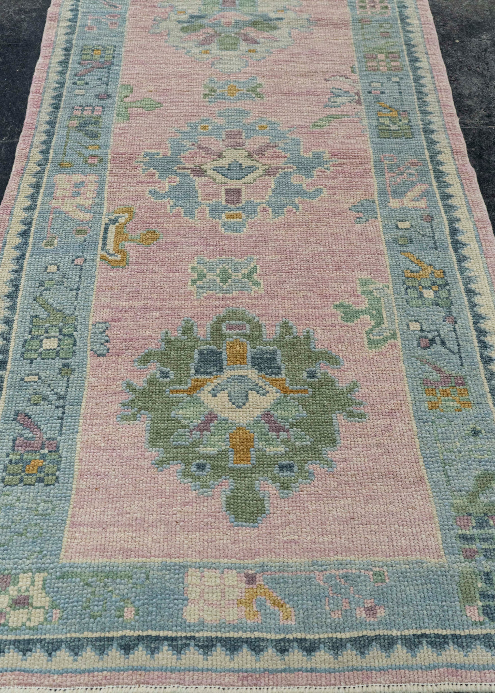 Turkish Oushak Runner Rug 3'3" x 7'2" #23661