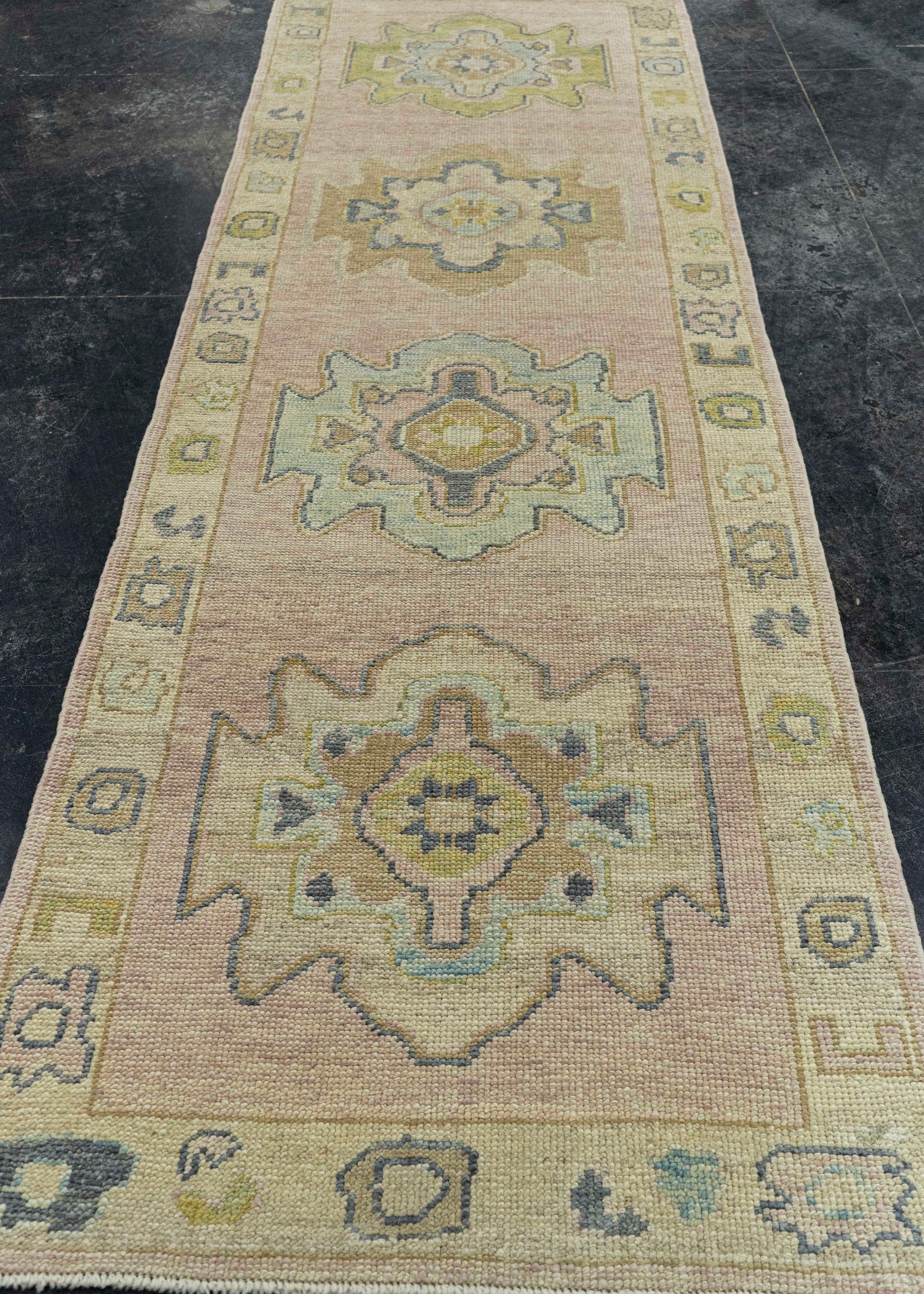 Turkish Oushak Runner Rug 3'2" x 10'3" #23657
