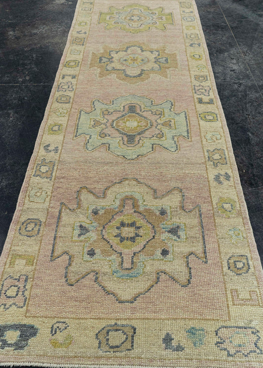 Turkish Oushak Runner Rug 3'2" x 10'3" #23657