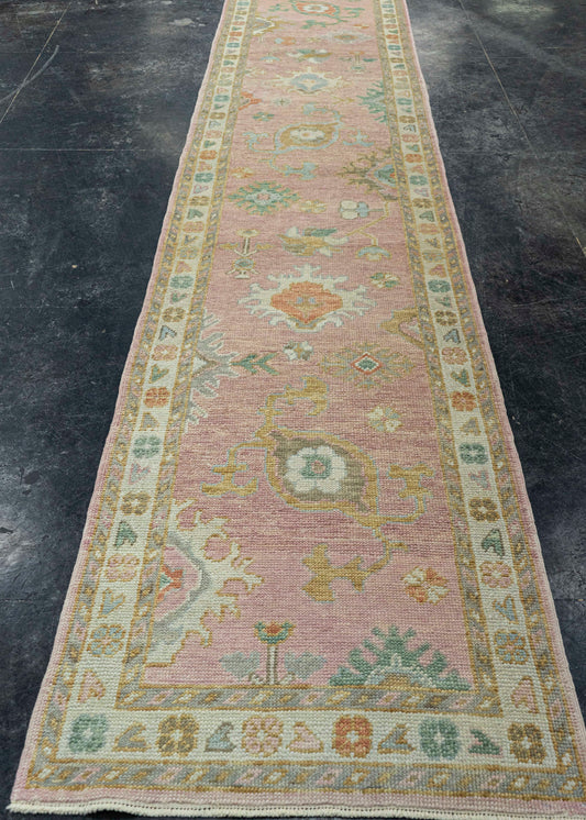 Turkish Oushak Runner Rug 2'10" x 13'7" #23659