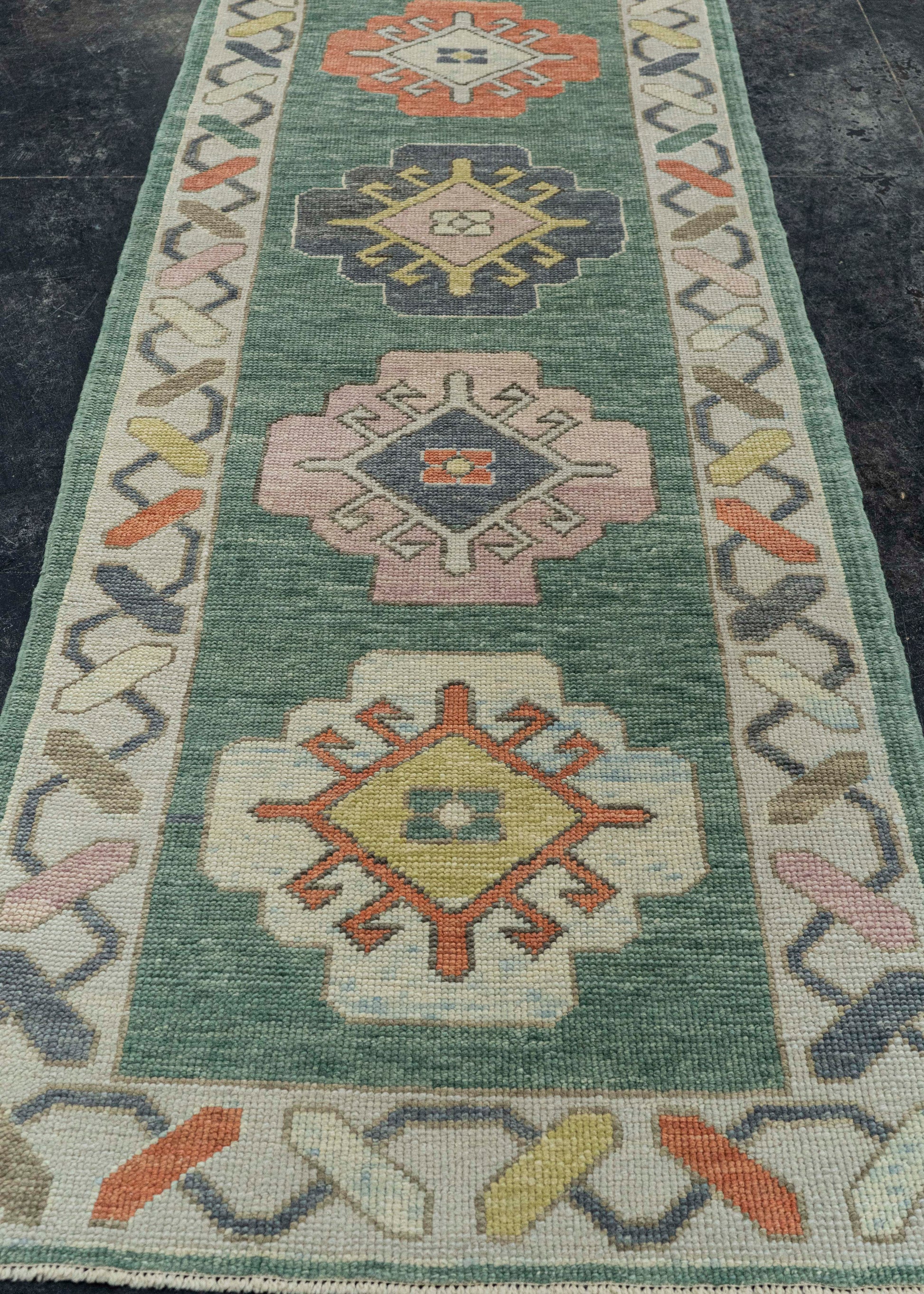 Turkish Oushak Runner Rug 3'3" x 10'6" #23658