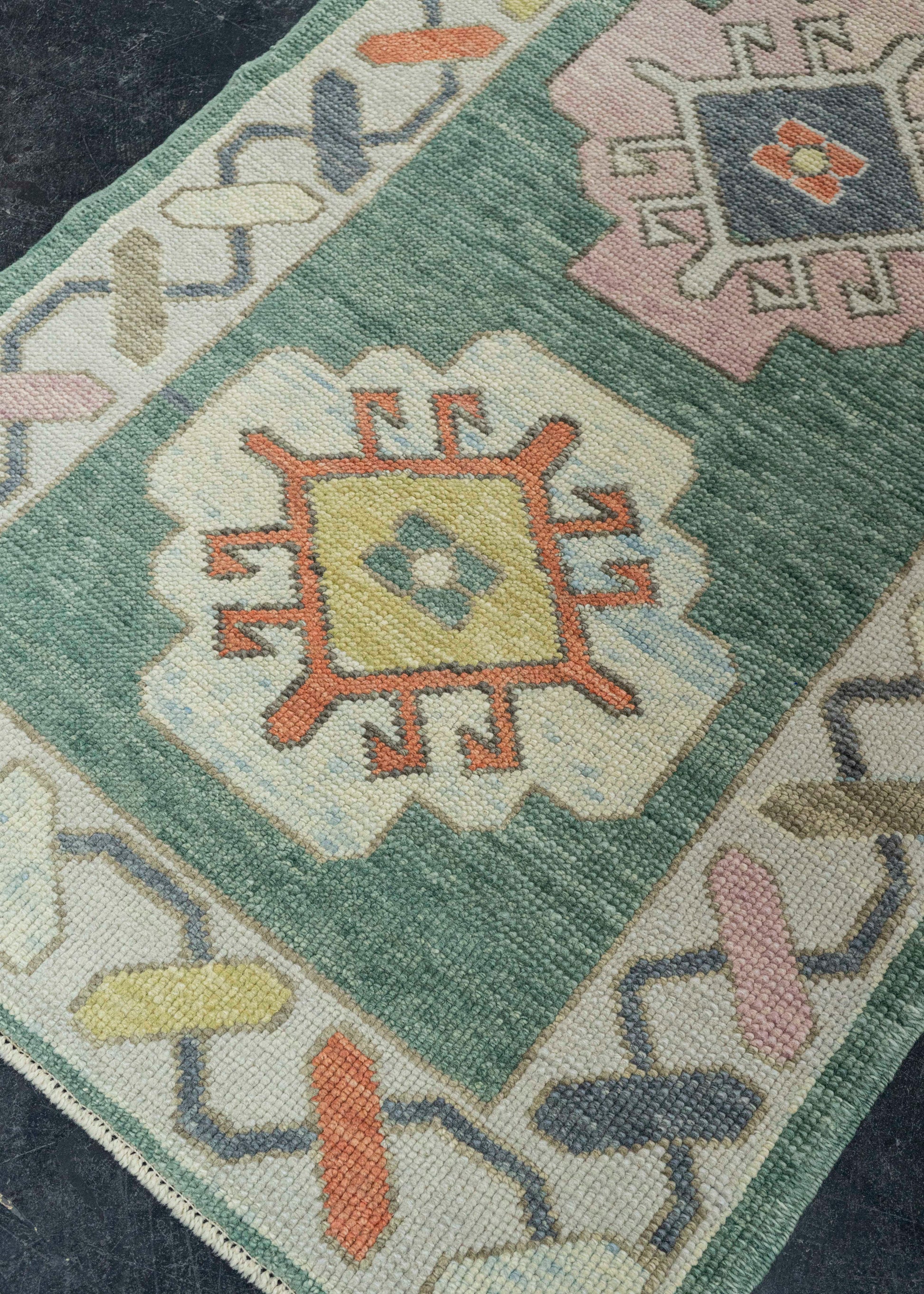 Turkish Oushak Runner Rug 3'3" x 10'6" #23658
