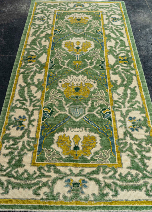 Turkish Oushak Runner Rug 3'1" x 6'11" #22223