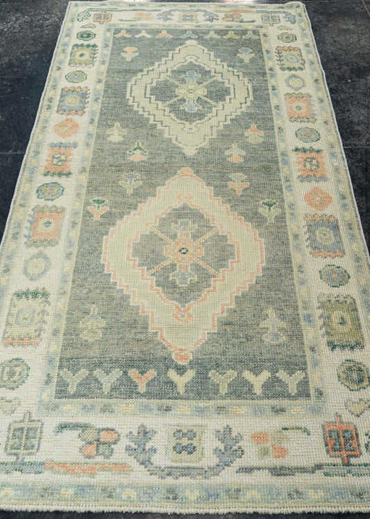 Turkish Oushak Runner Rug 3'1" x 6'4" #22136