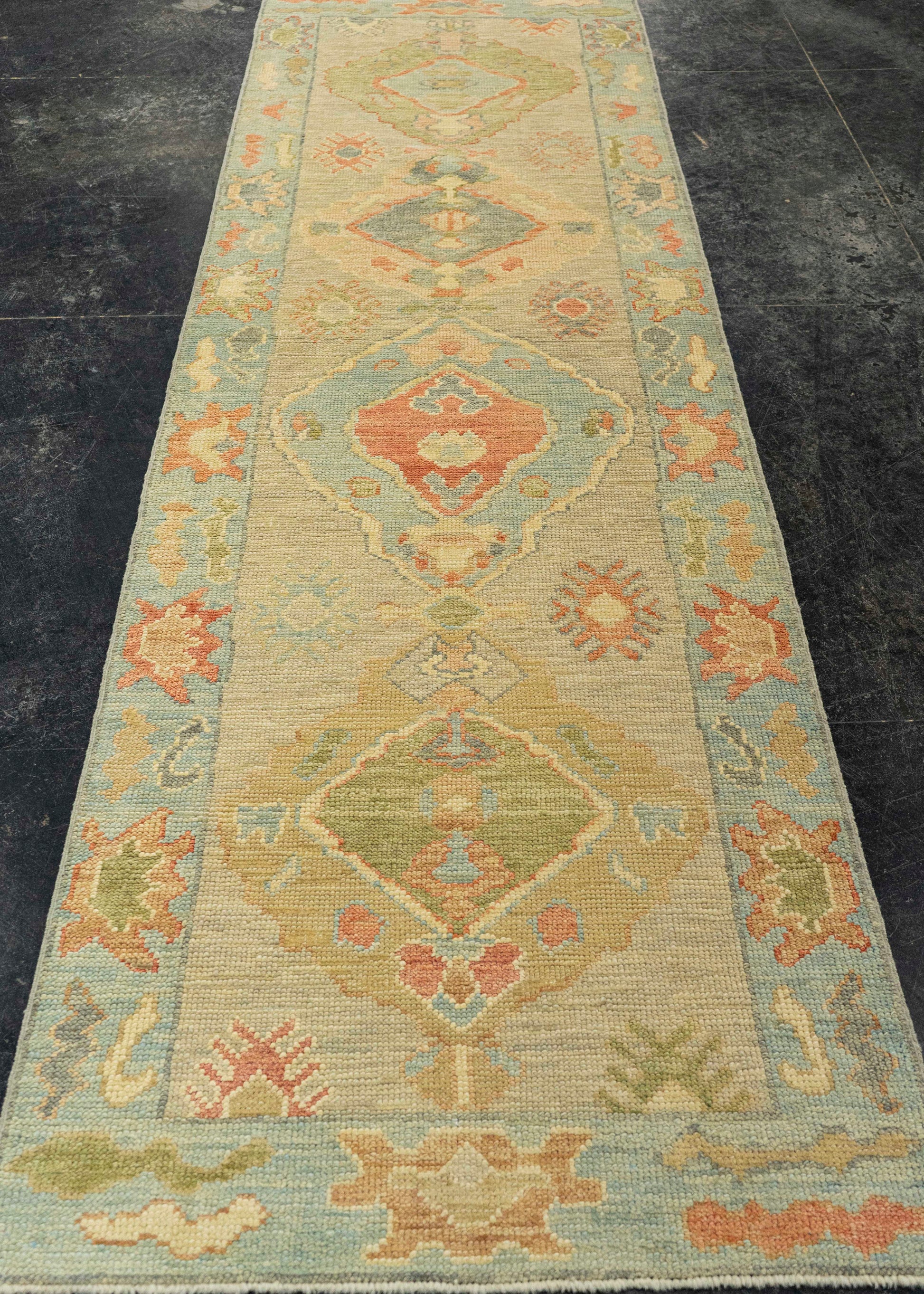 Turkish Oushak Rug 2'9" x 9'5" #22131