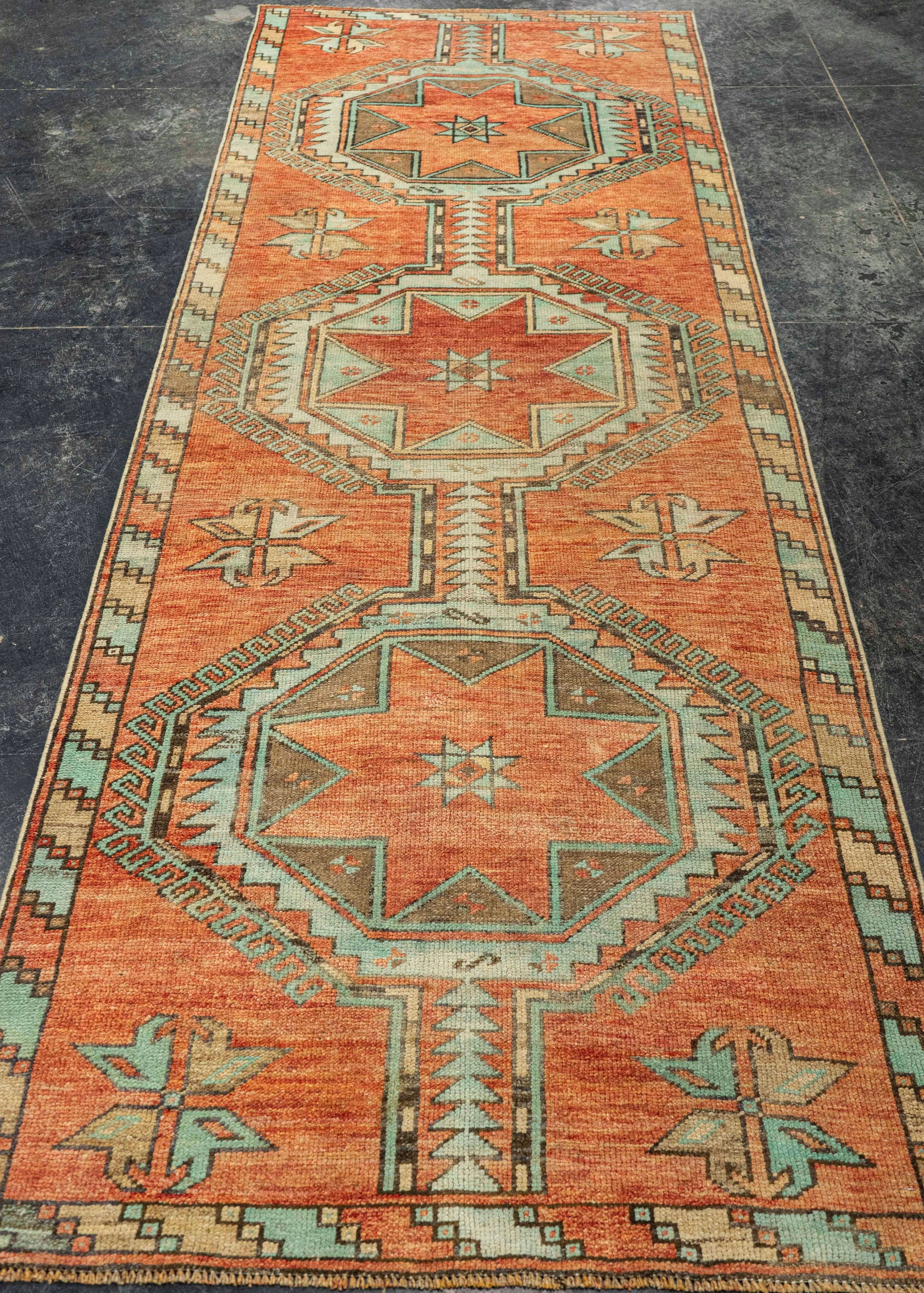 Turkish Vintage Rug  3'3" x 9'5" #22675