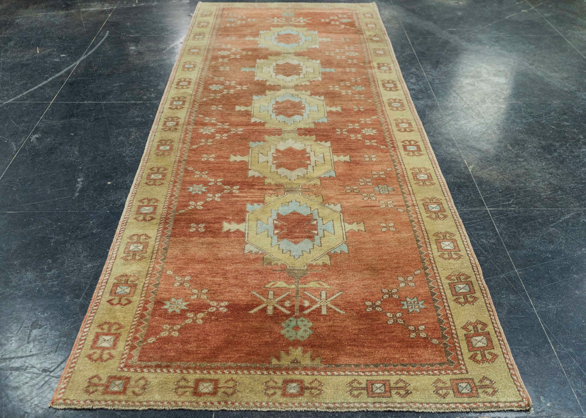 Turkish Vintage Rug 3'11" x 11' #20660