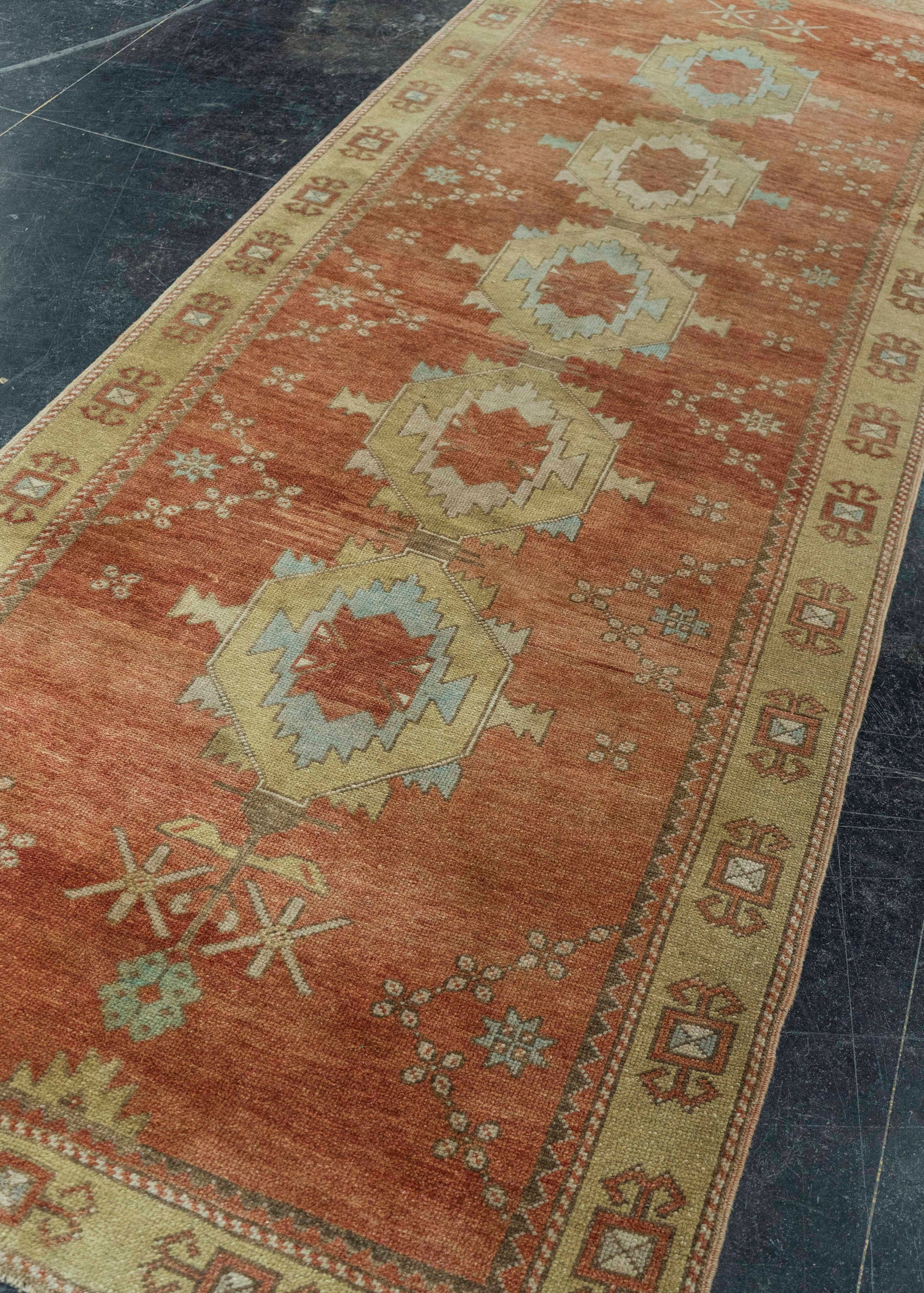 Turkish Vintage Rug 3'11" x 11' #20660