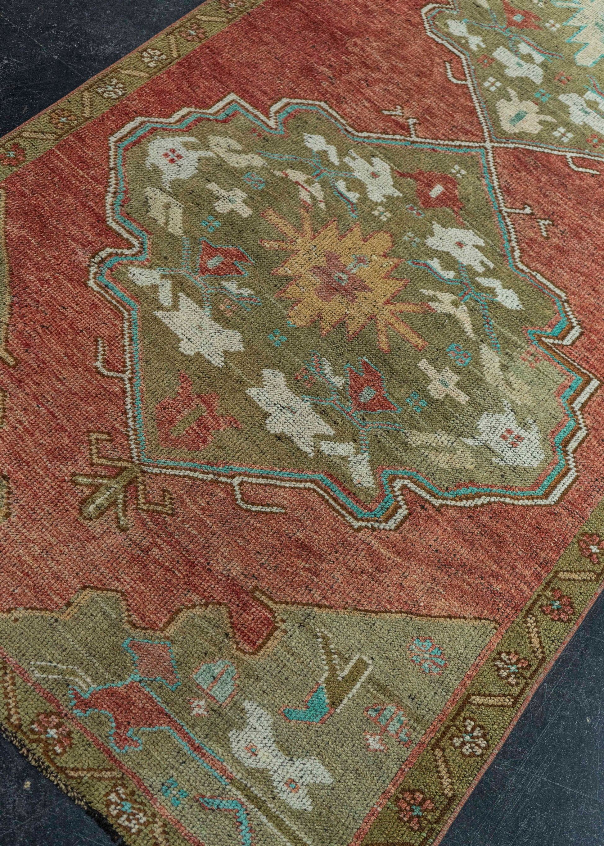Turkish Vintage Rug 3'7" x 10'5" #20849