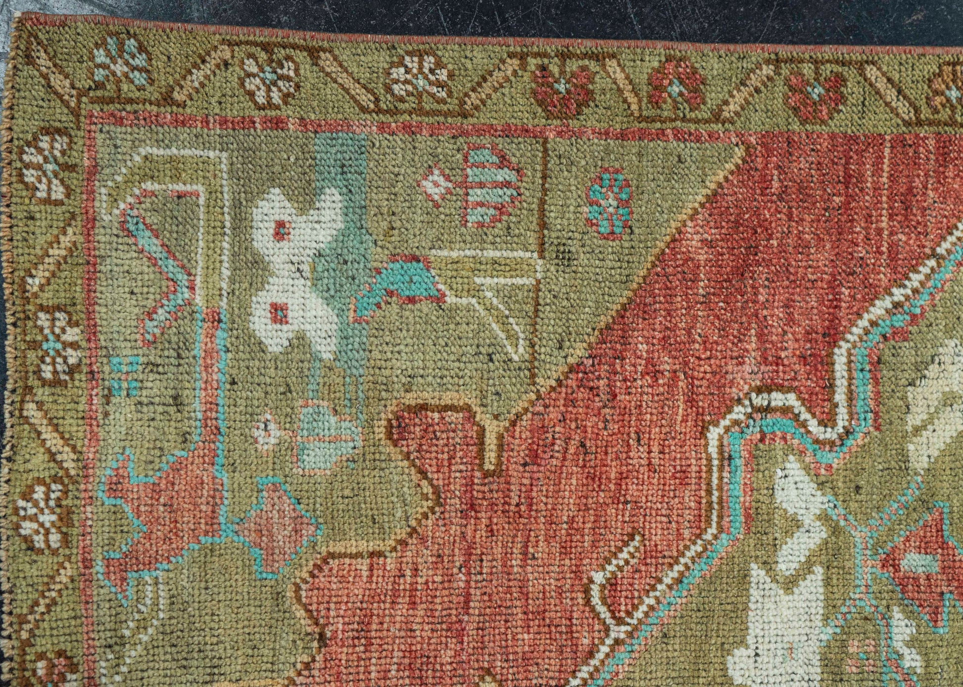 Turkish Vintage Rug 3'7" x 10'5" #20849