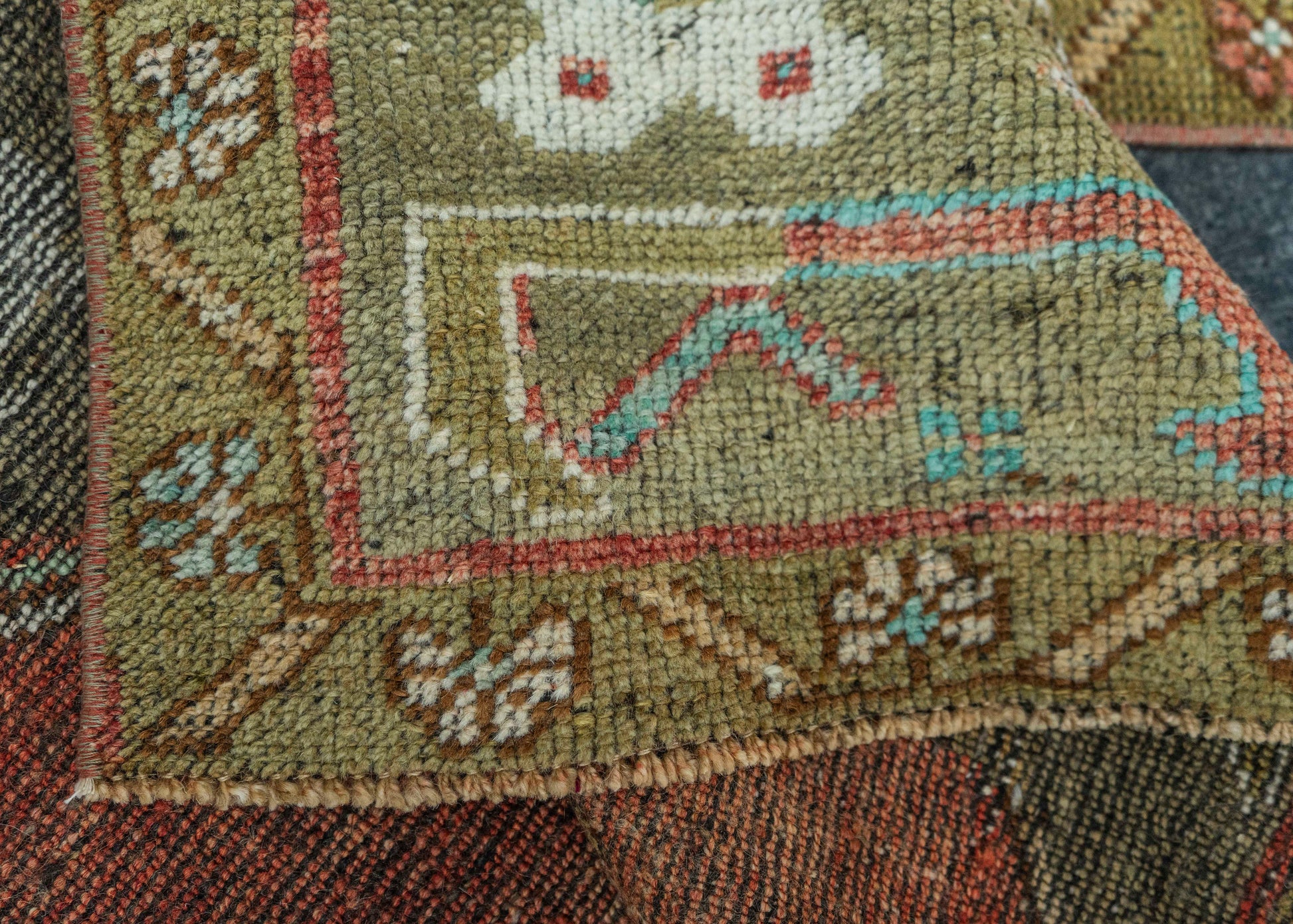 Turkish Vintage Rug 3'7" x 10'5" #20849