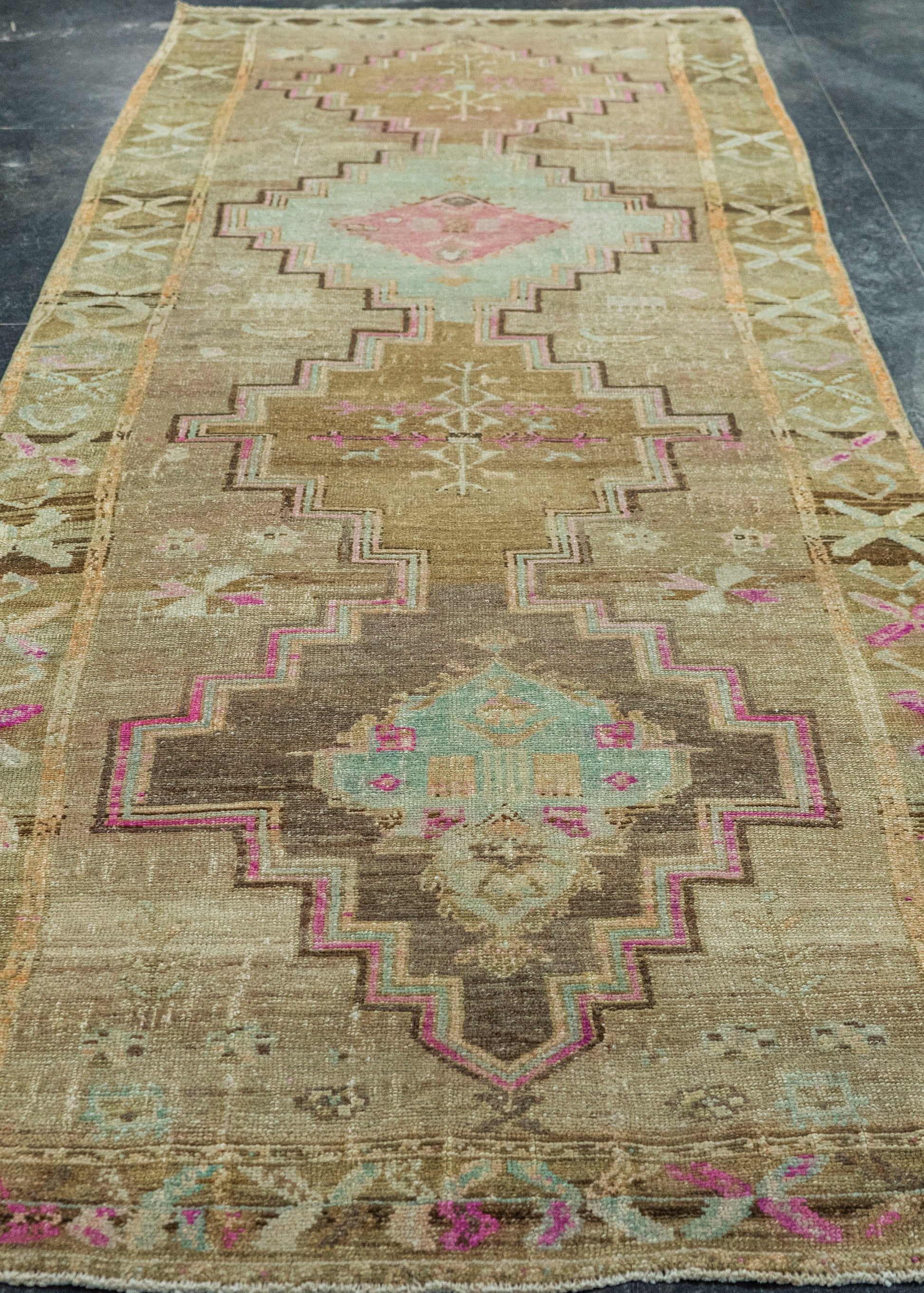 Turkish Vintage Rug 4'3" x 12' #20817