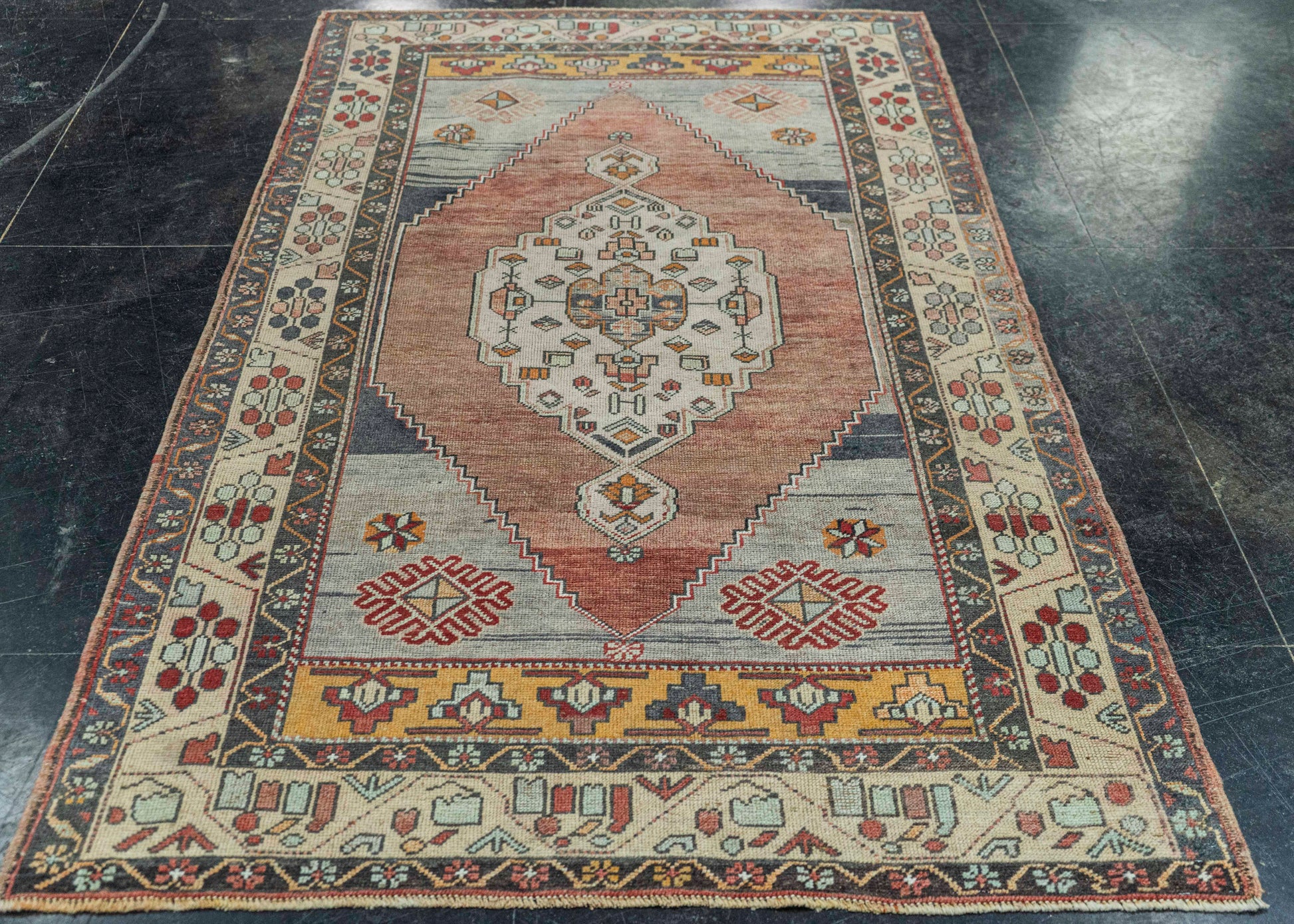 Turkish Vintage Rug 4'3" x 7'4" #20810