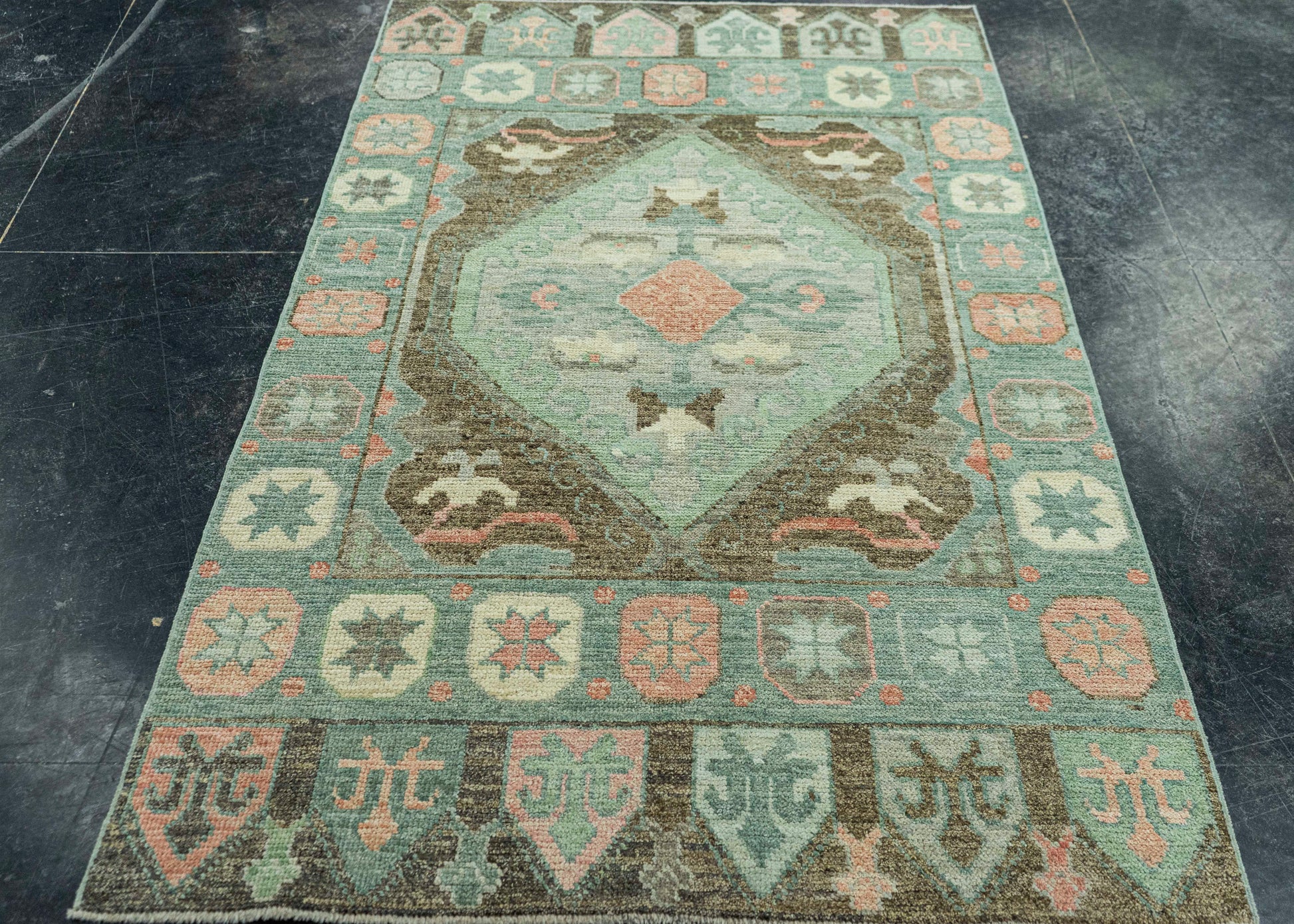 Turkish Oushak Rug 3'9"x 6'4" #20083