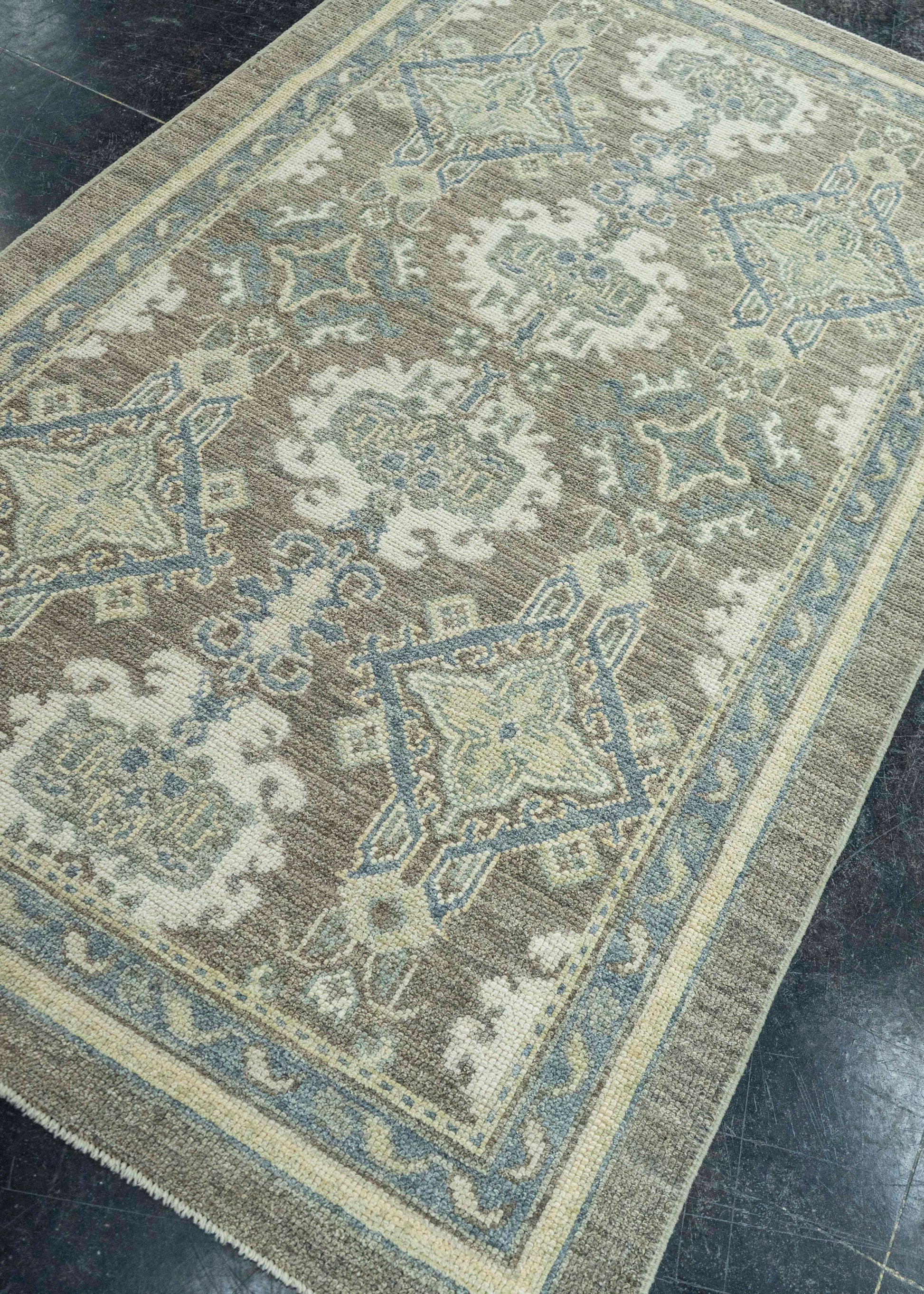 Turkish Oushak Rug 4'1"x 6'11" #19290