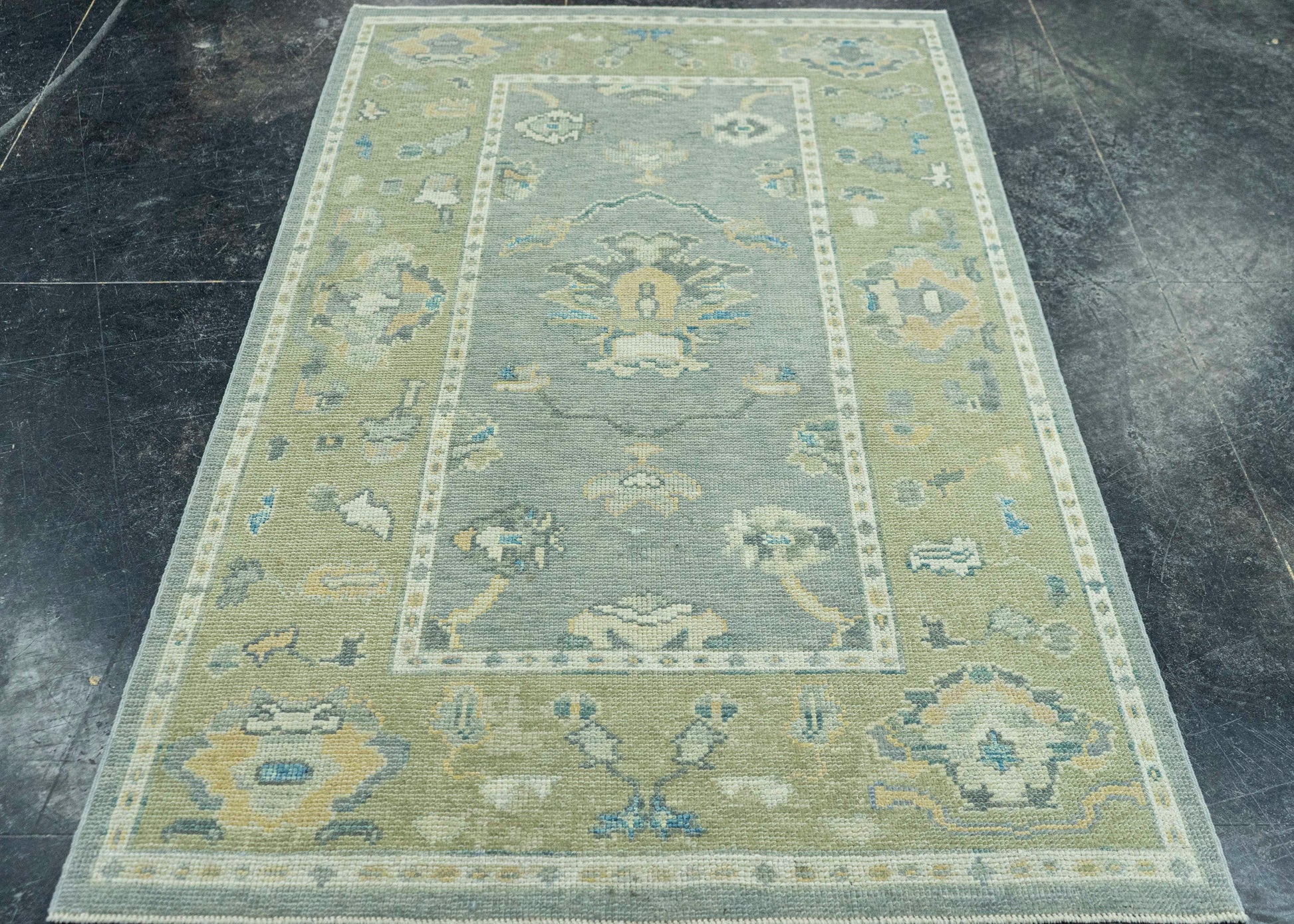 Turkish Oushak Rug 3'9"x 6'1" #19135