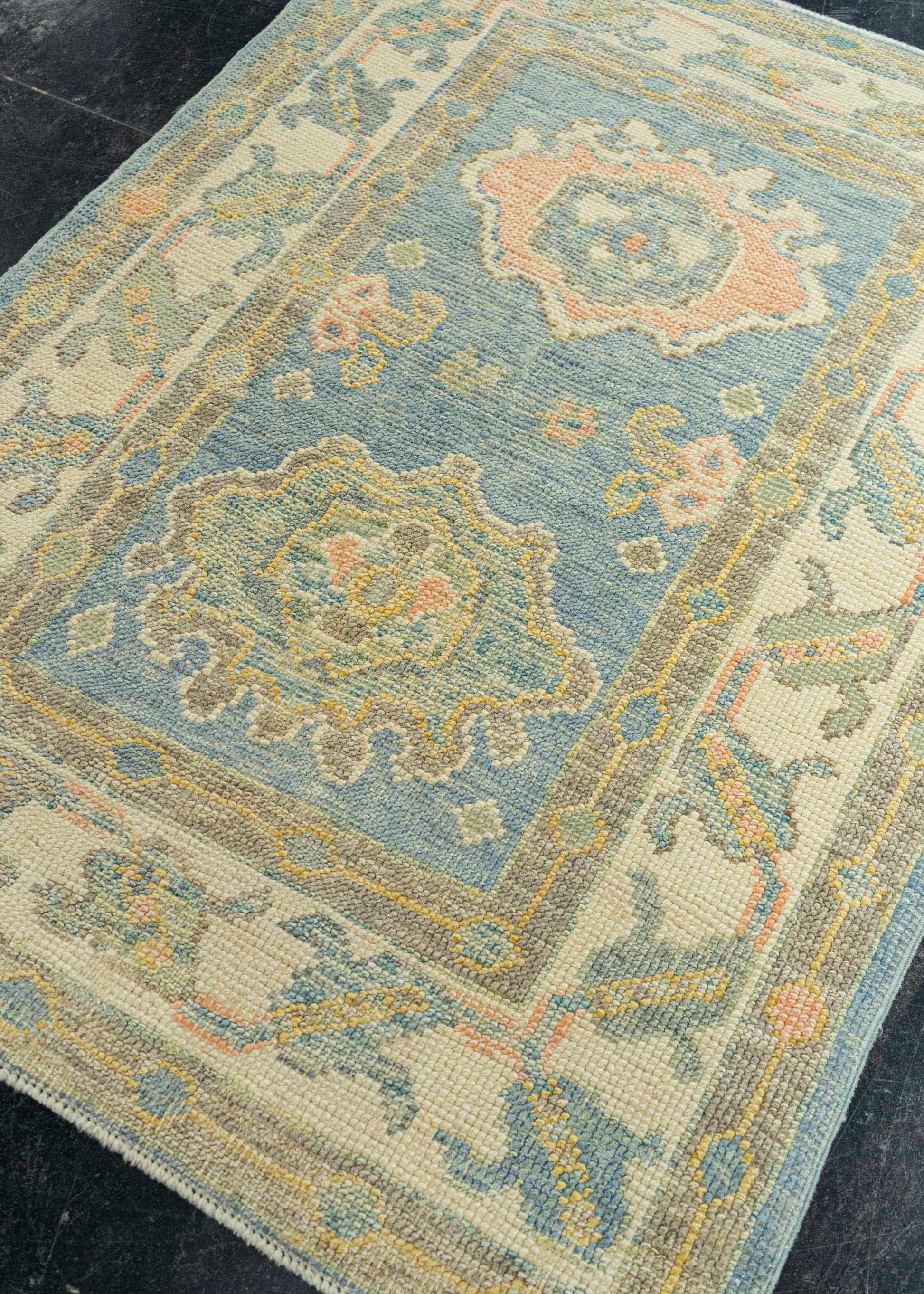 Turkish Oushak Rug 2'11" x 3'11" #22194