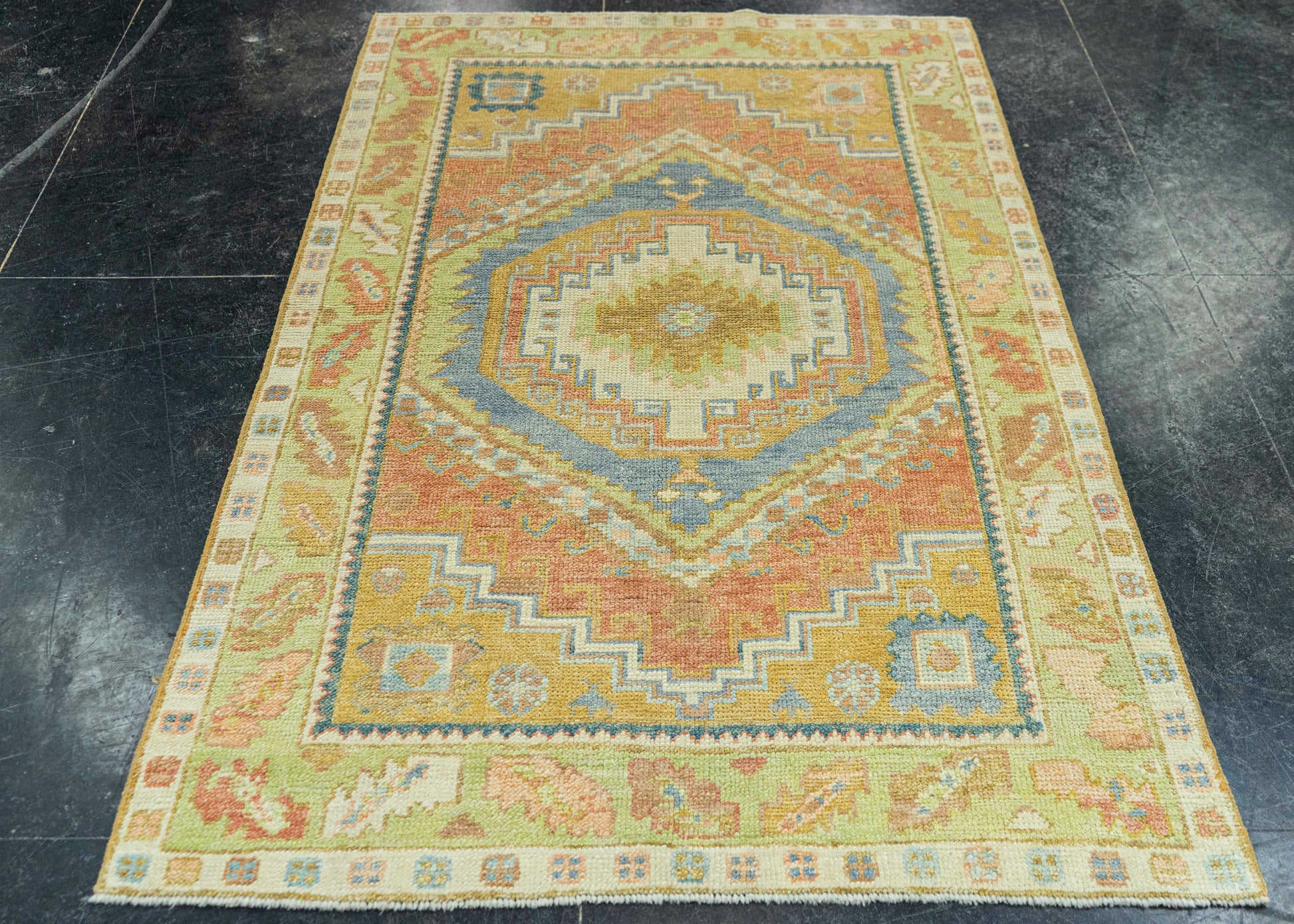 Turkish Oushak Rug 3'10"x 5'10" #19079