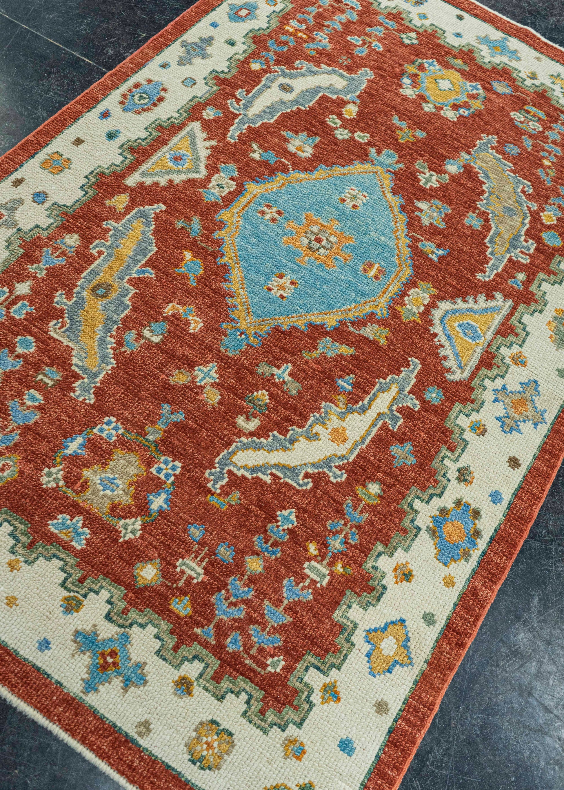 Turkish Oushak Rug 3'10"x 5'10" #19548