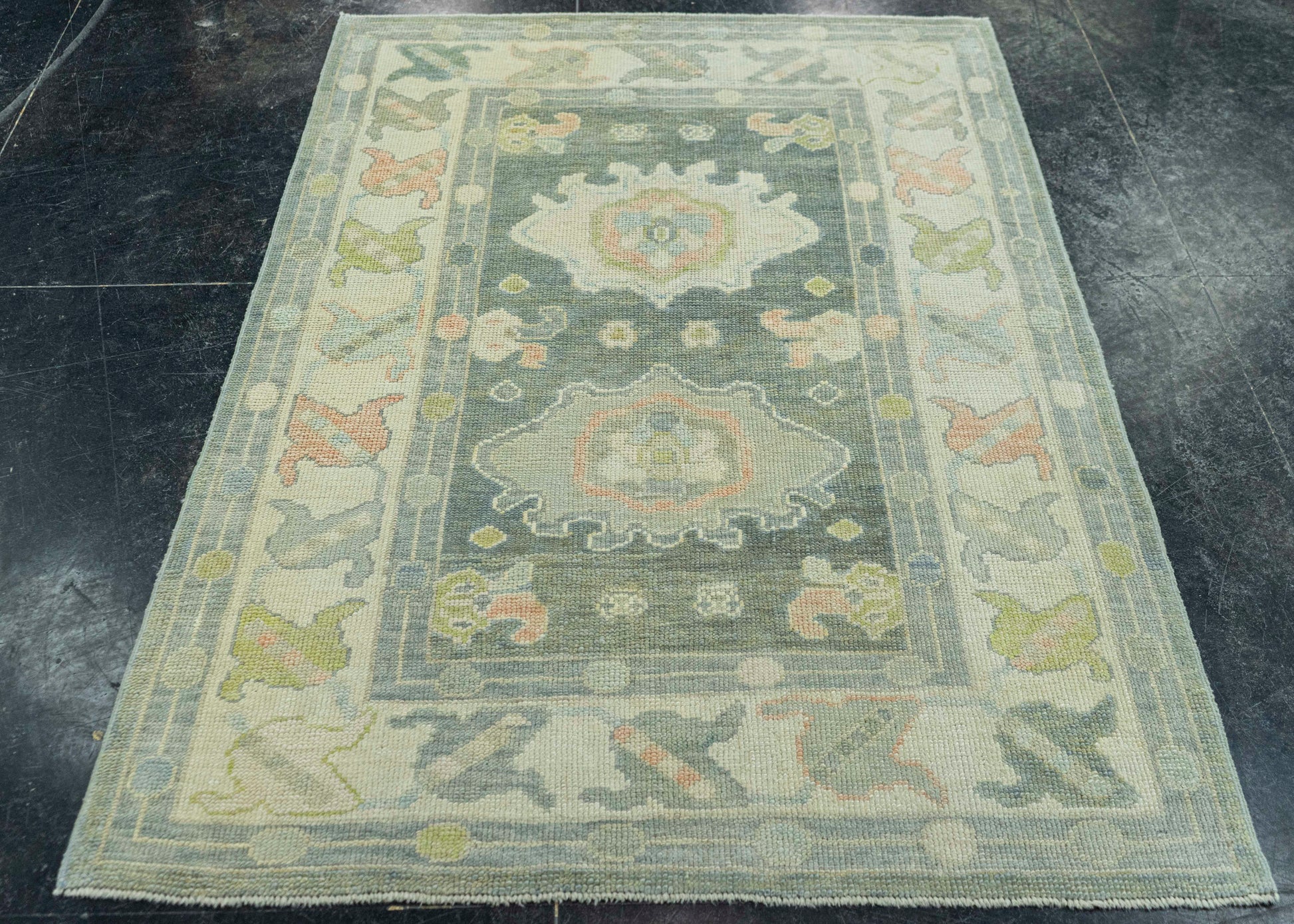 Turkish Oushak Rug 3'10" x 5'4" #20109