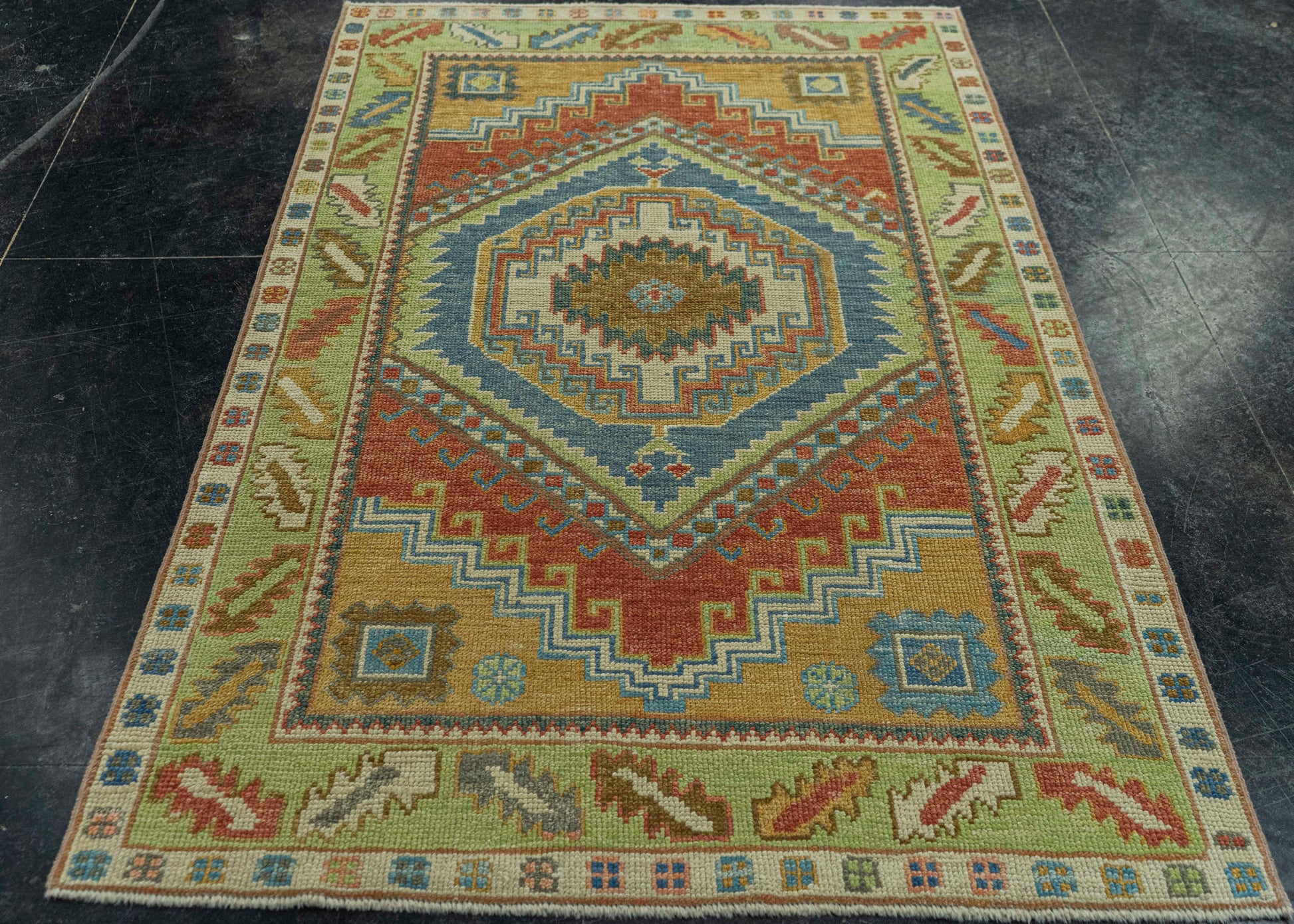 Turkish Oushak Rug 4'x 6'3" #19074