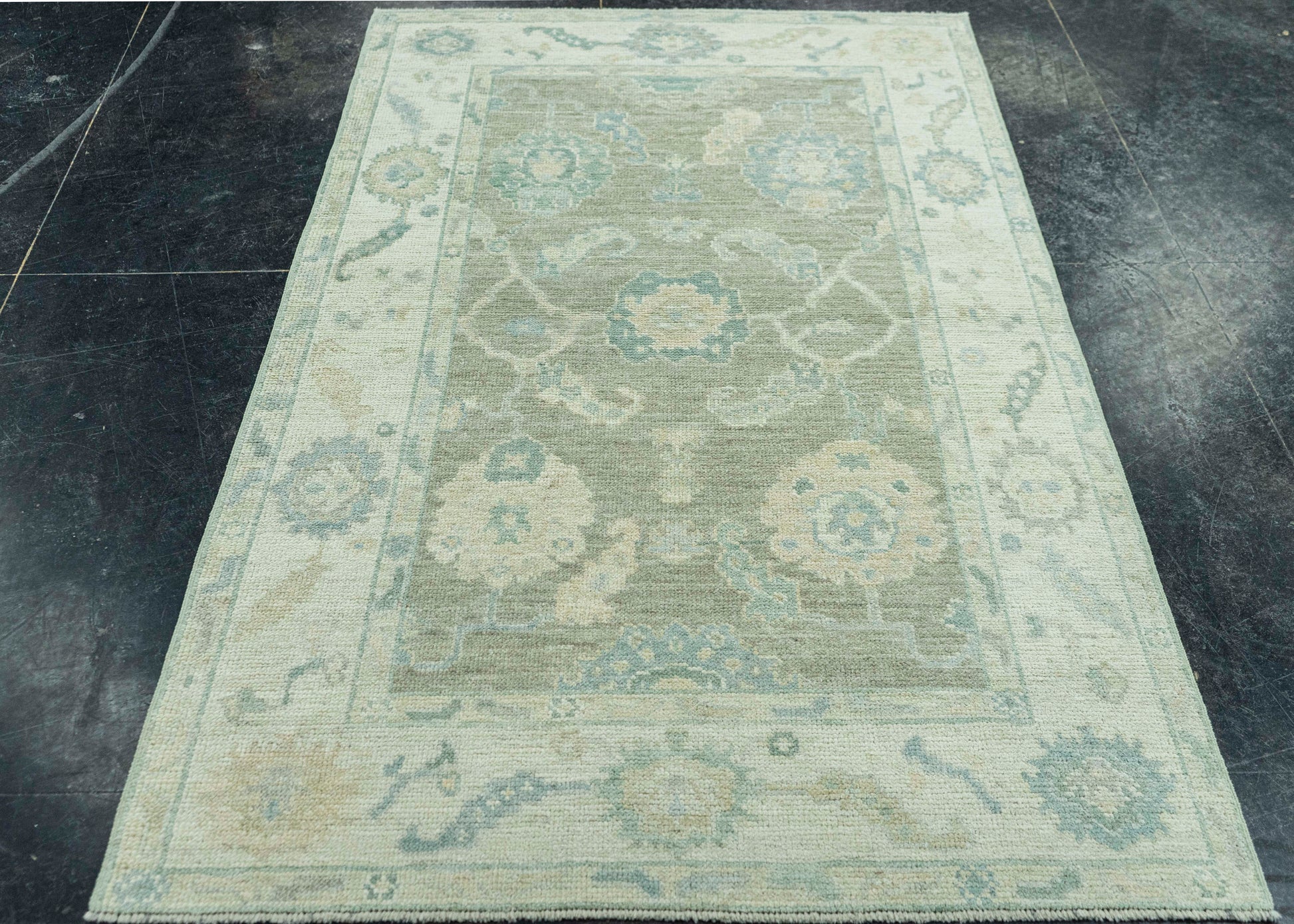 Turkish Oushak Rug 3'11" x 6'3" #19259