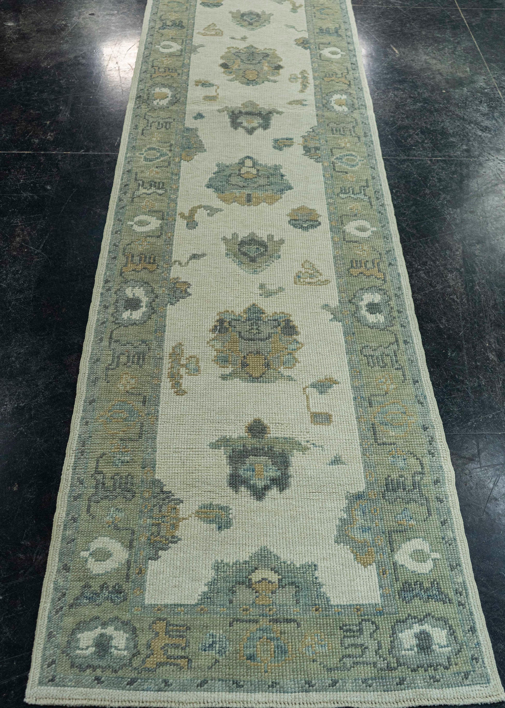 Turkish Oushak Rug 2'5" x 8'6" #19131