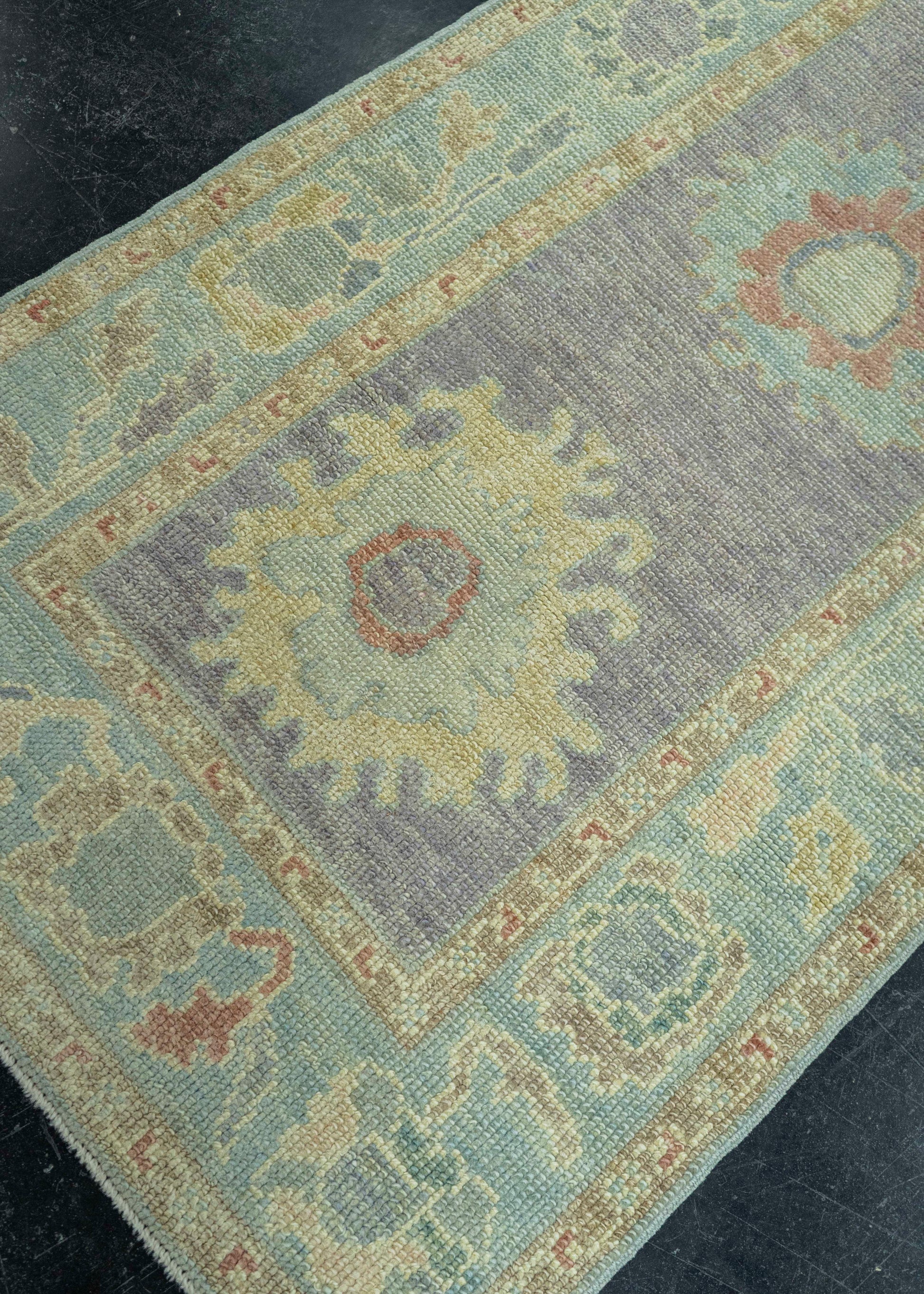 Turkish Oushak Rug 2'8"x 8'4" #19089