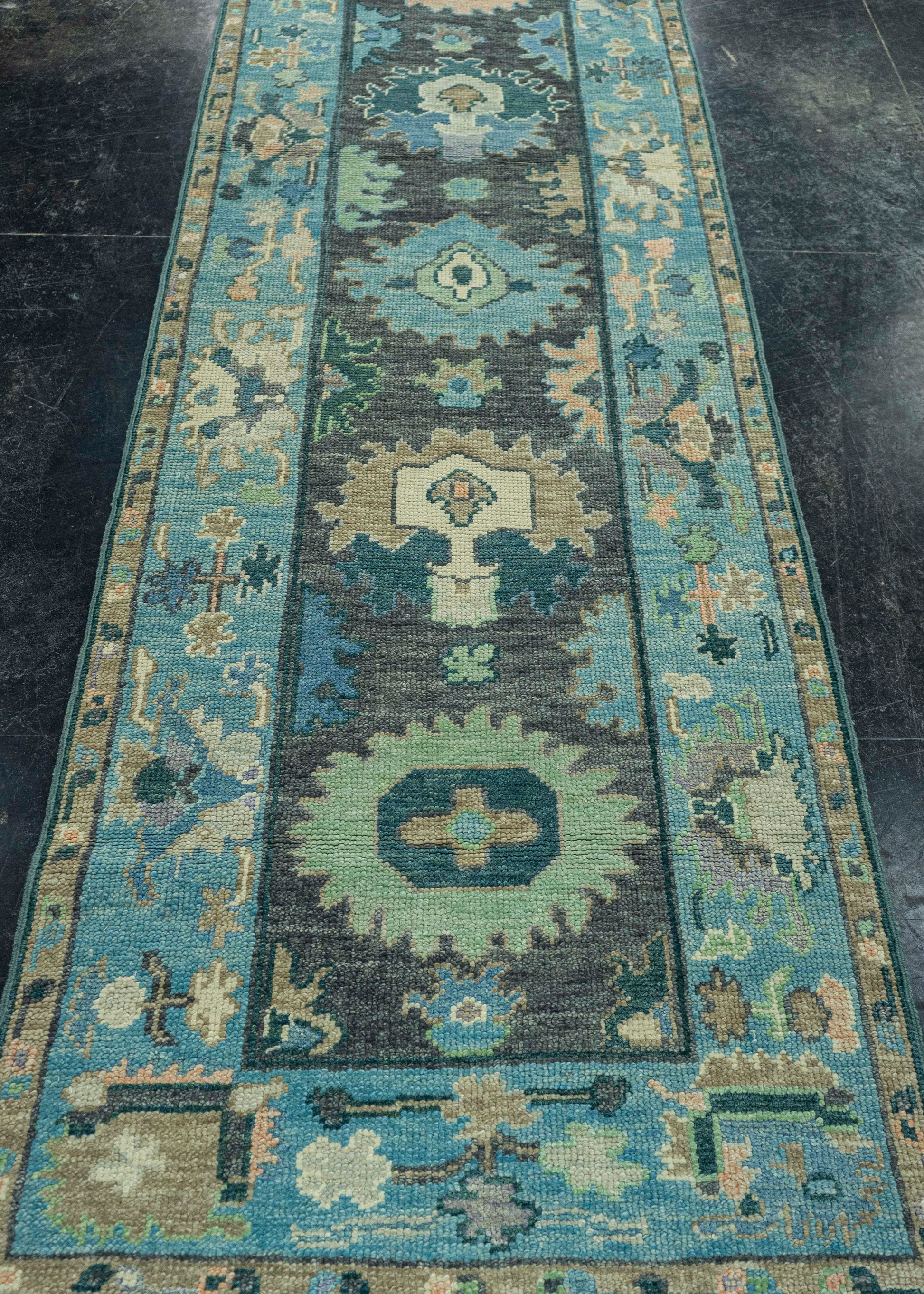 Turkish Oushak Rug 2'9"x 9'2" #19017