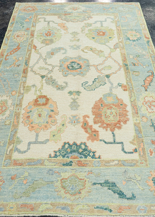 Turkish Oushak Rug 3'10" x 6'6" #22138